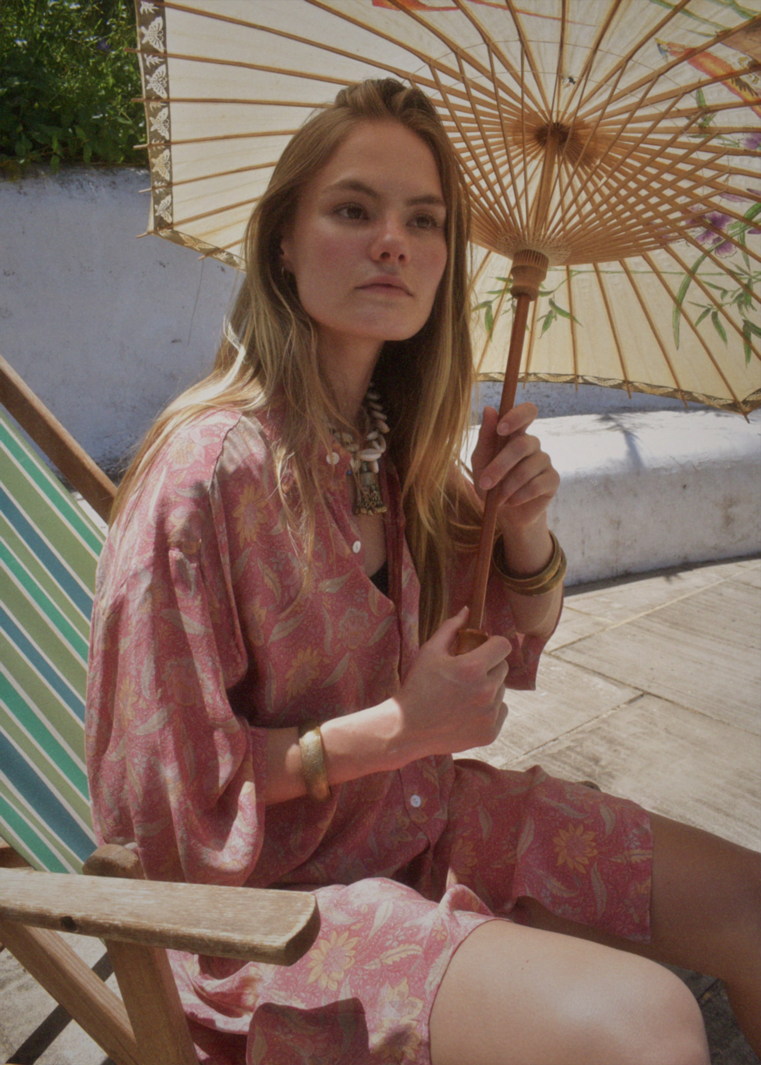 Astralagus Silk Crepe Oversized Shirt ~ Terra