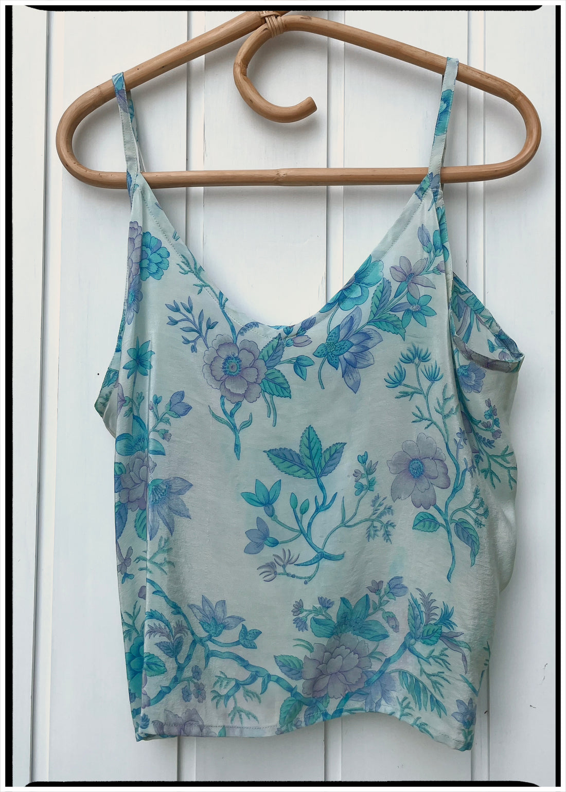 Reseda Silk Crepe Camisole Top ~ Enamel XL