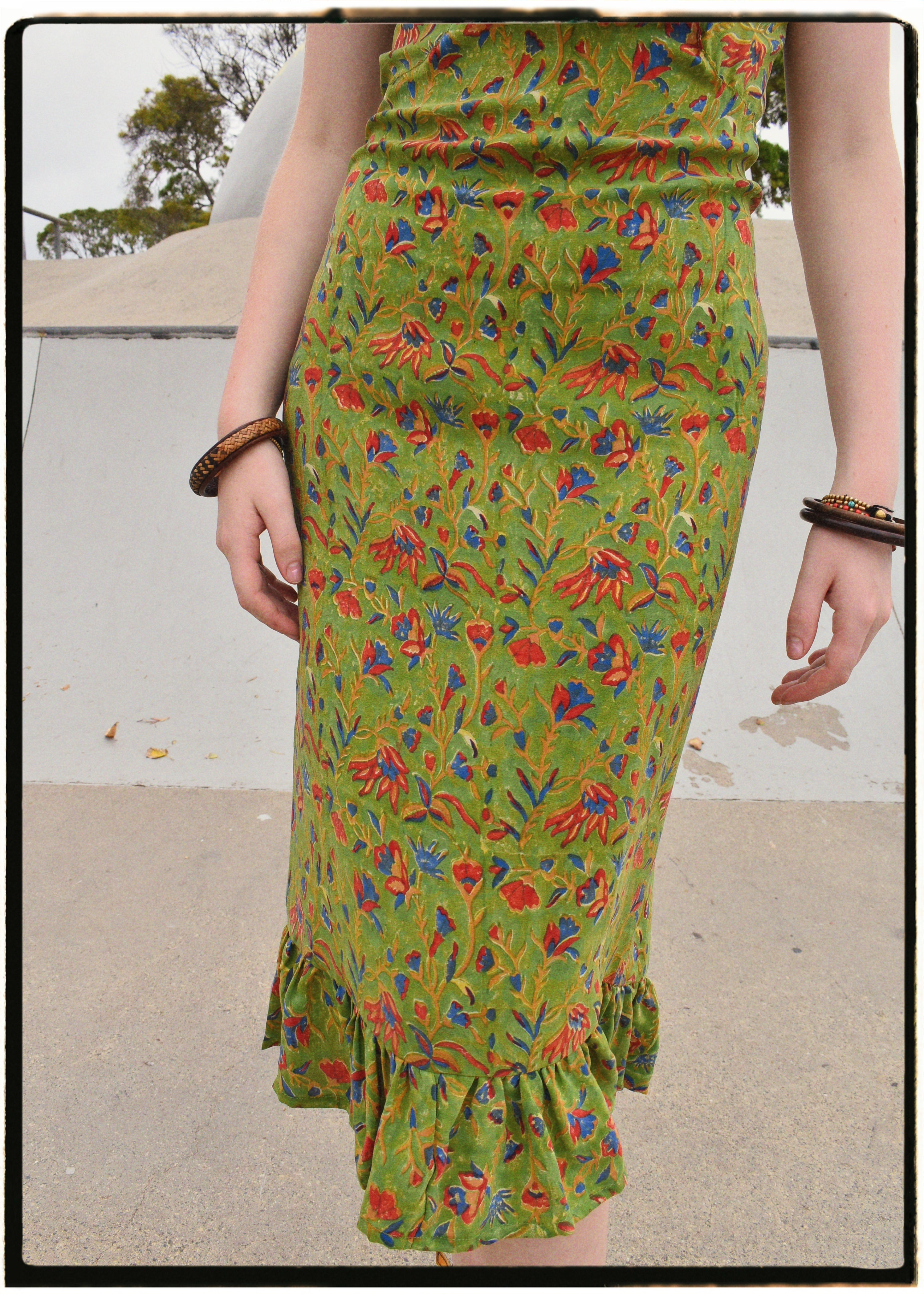 Rumex Silk Slip Dress ~  Woodbine XS &amp; XL