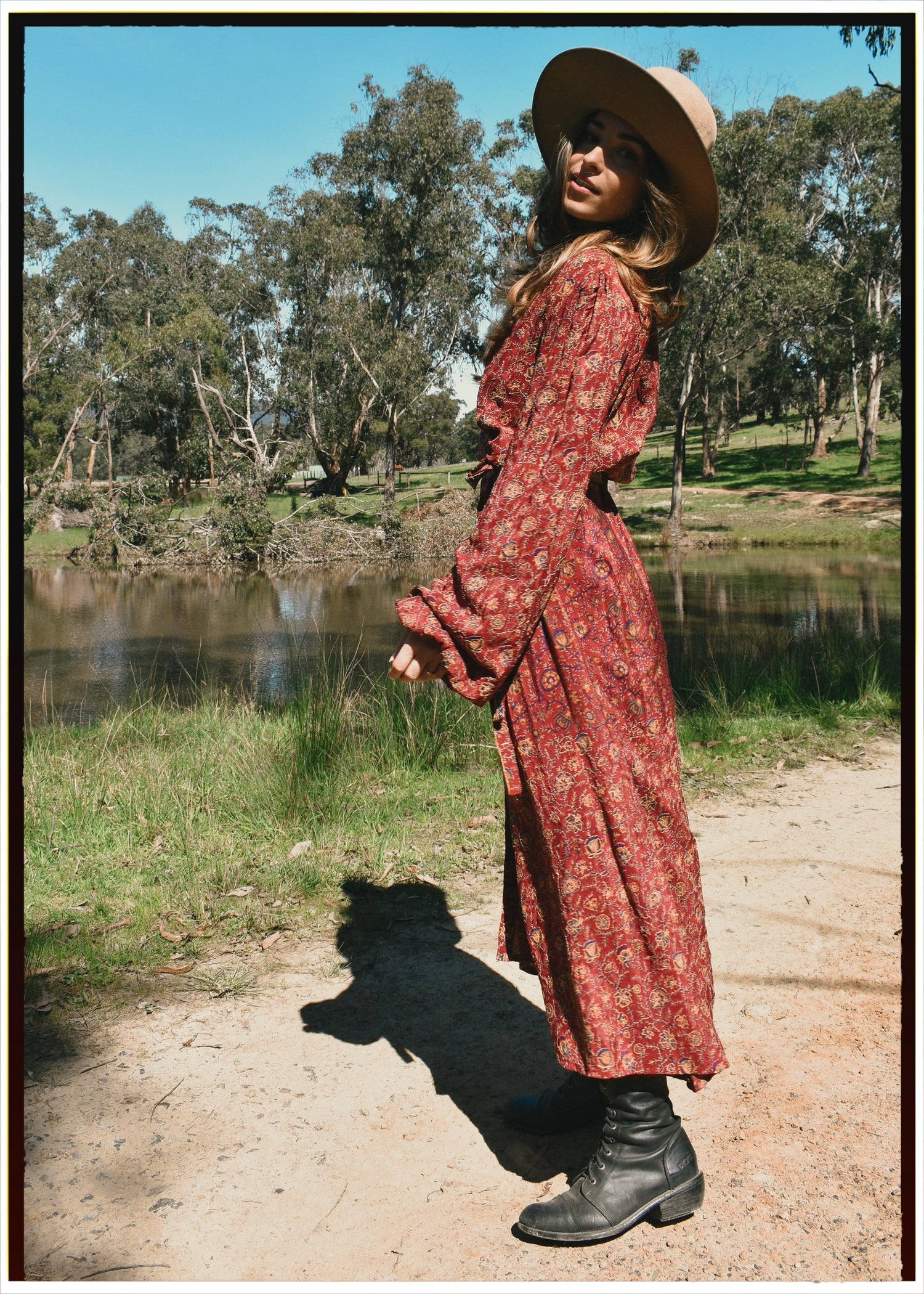 Caladium Wrap Silk Dress ~ Pompeian L