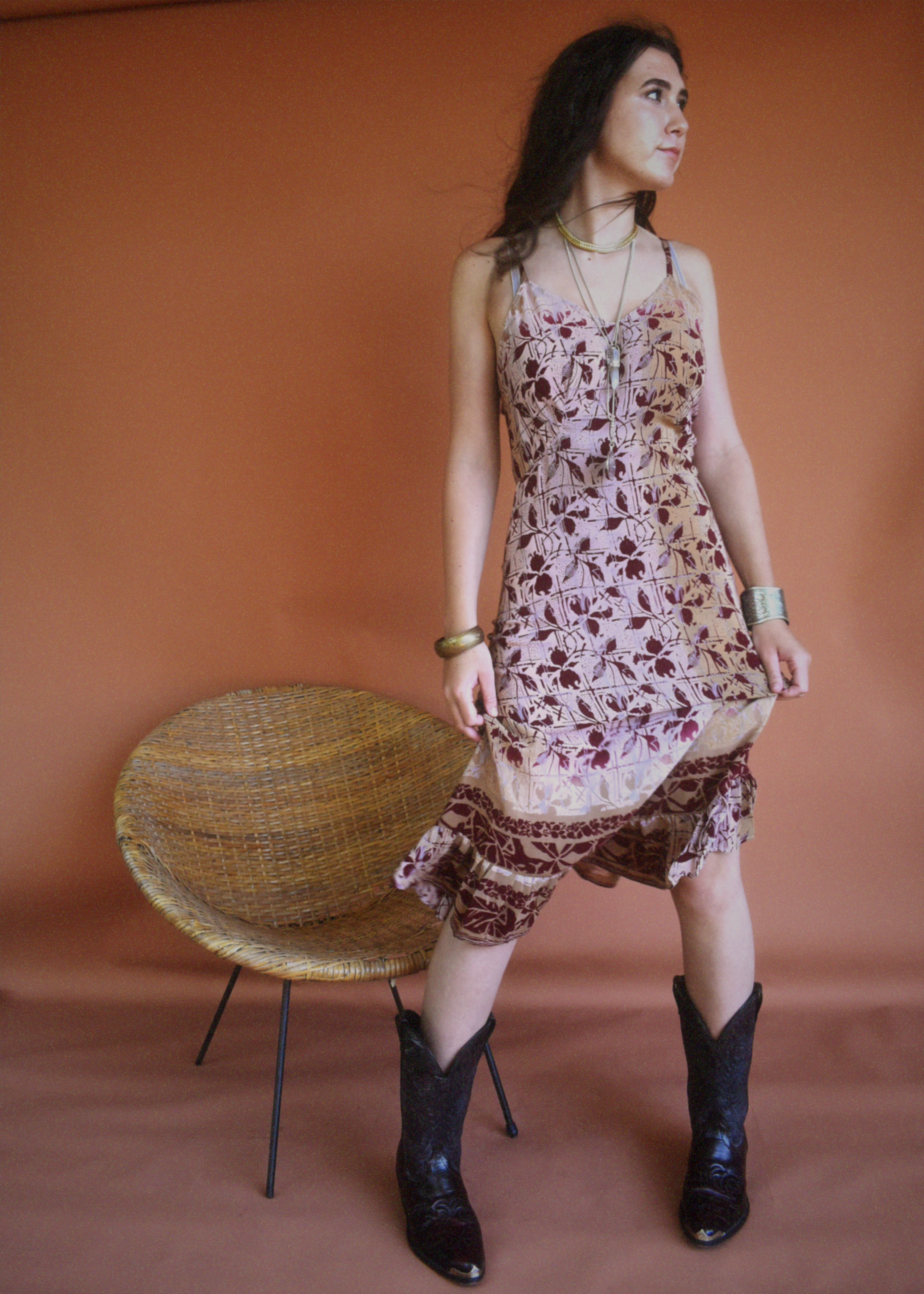 Rumex Silk Slip Dress ~ Nasturtium M