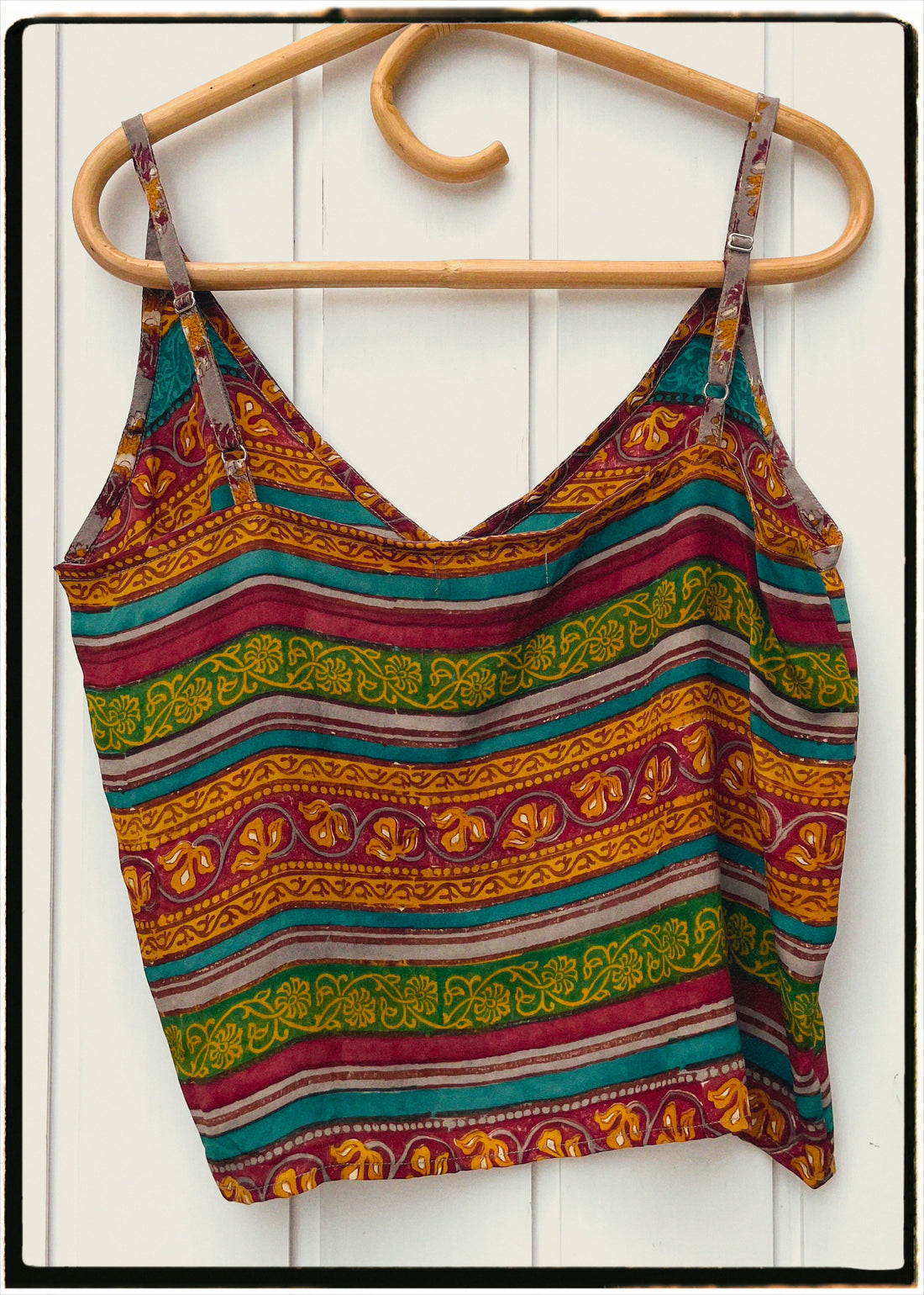 Reseda Silk Crepe Camisole Top ~ Spicy M