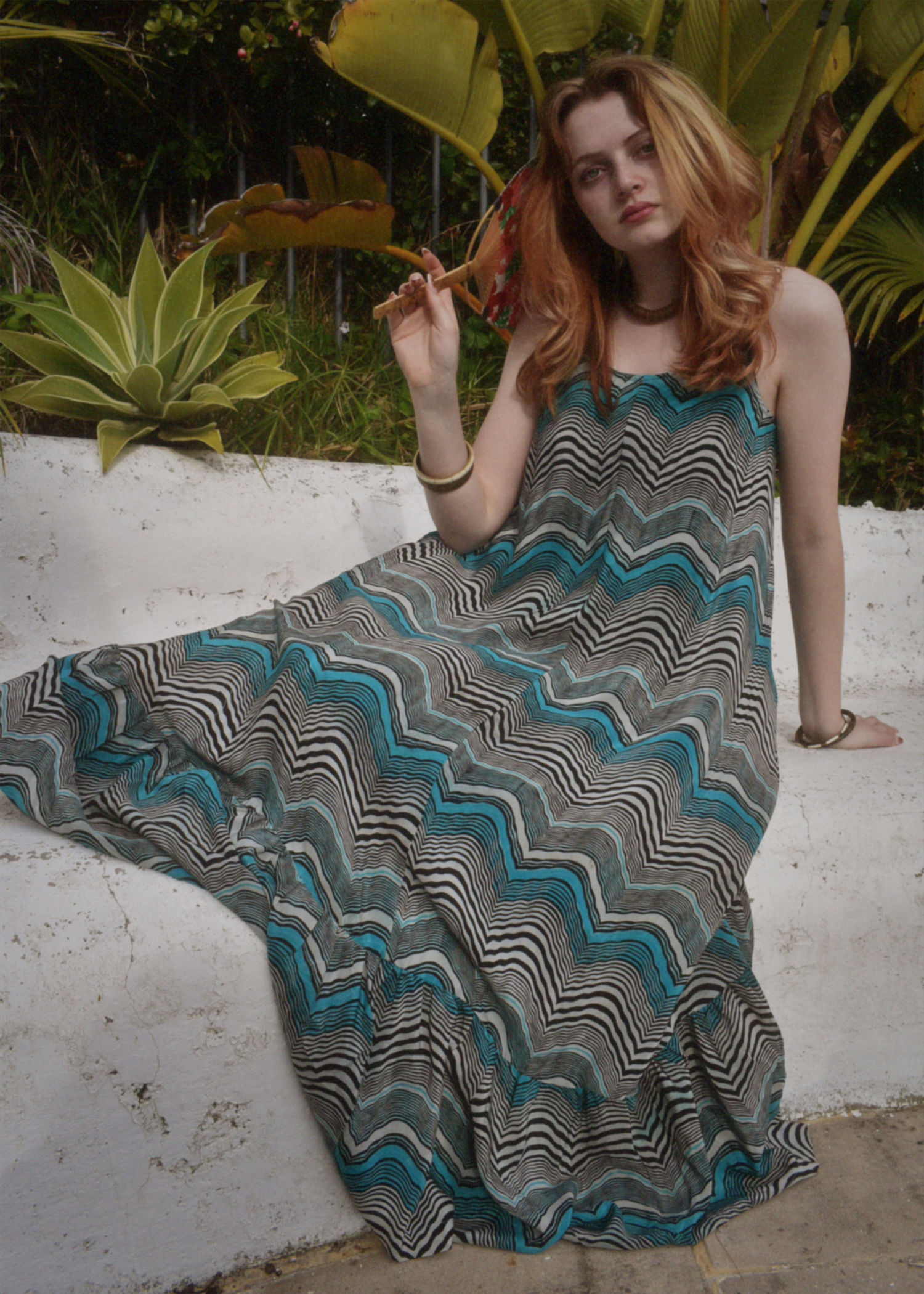 Eustoma Silk Crepe Swing Maxi Dress ~  Dusk S