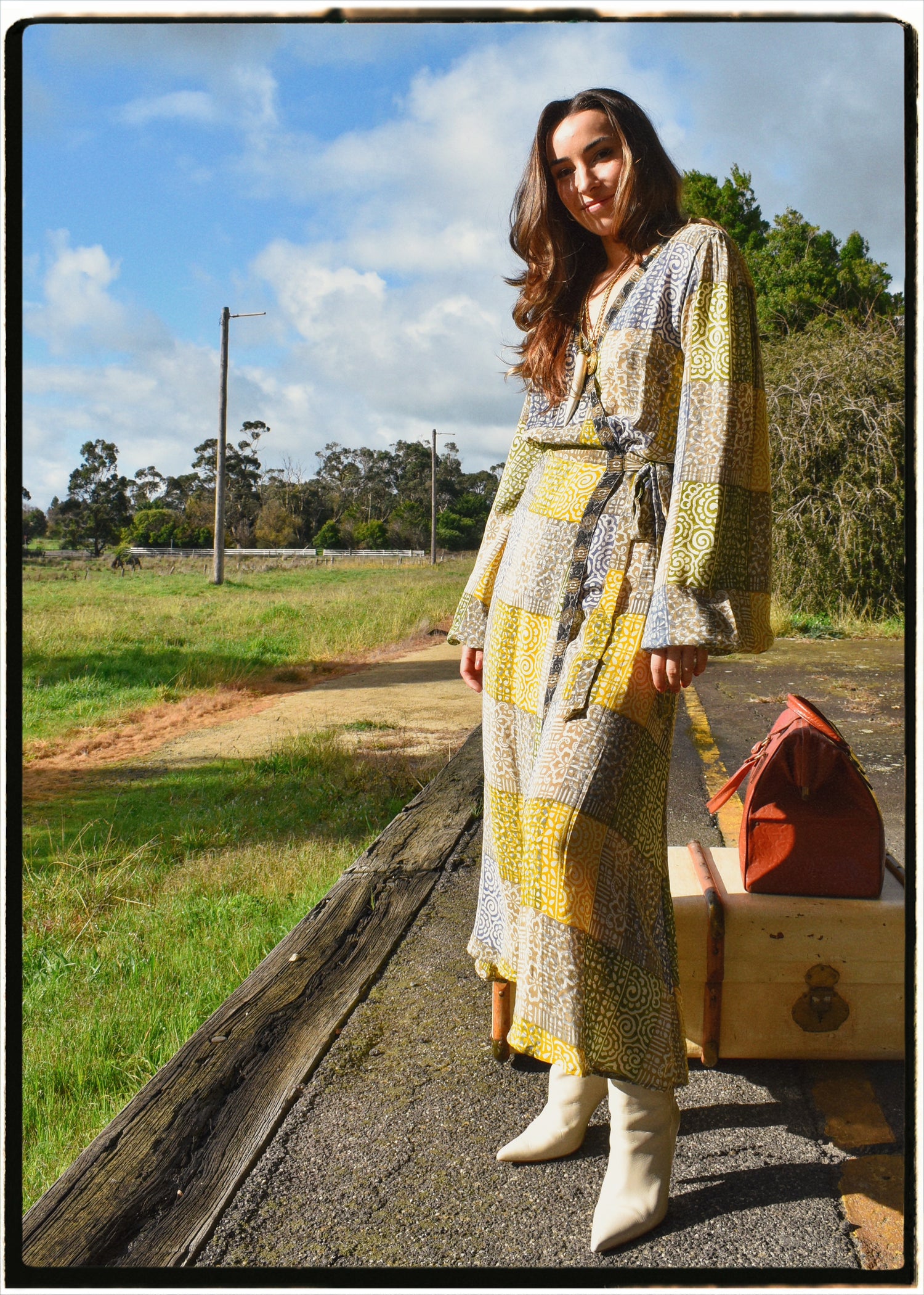 Caladium Silk Wrap Dress ~ Chateau S