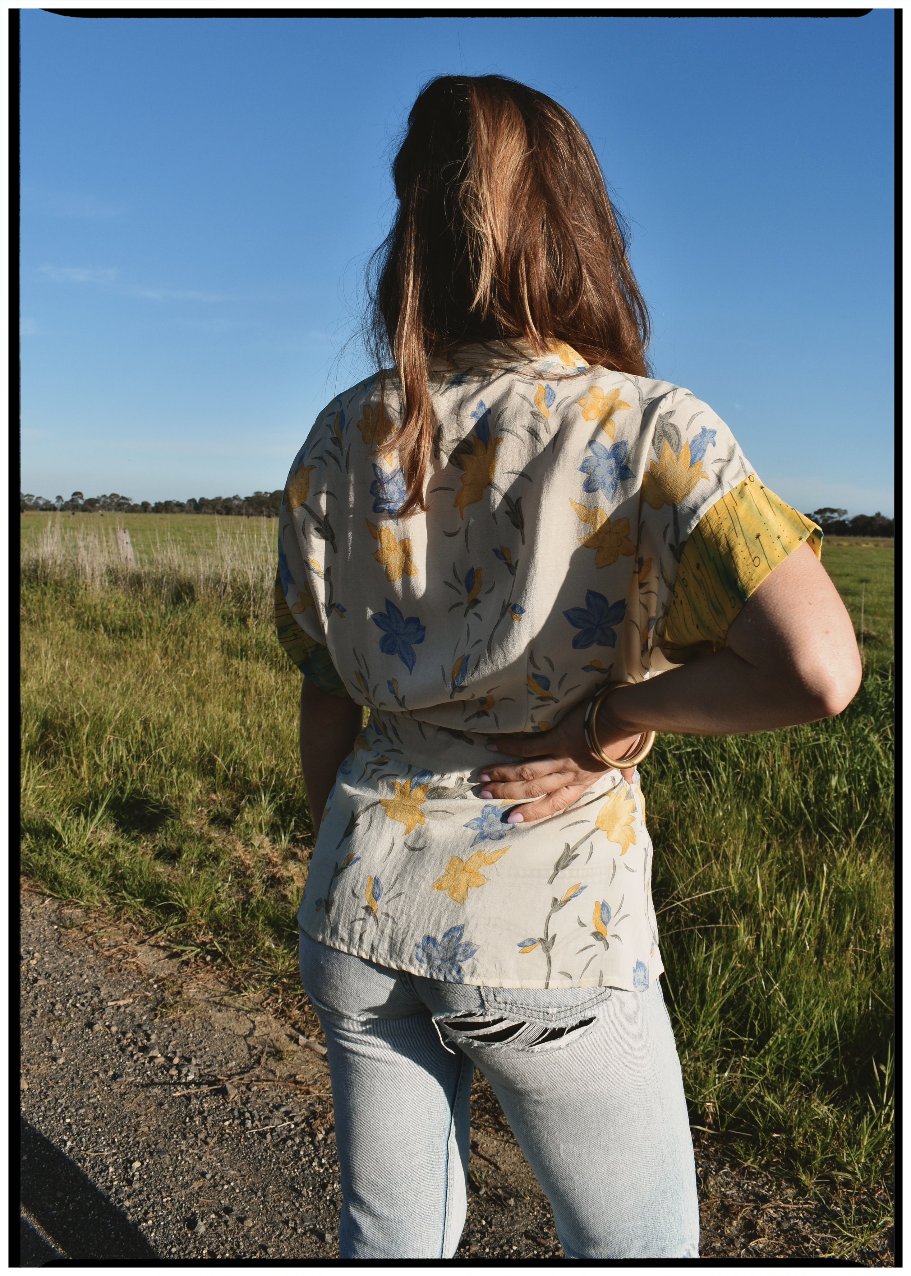 Bassia Silk Crepe Cross Tie Front Blouse ~ Daffodil L