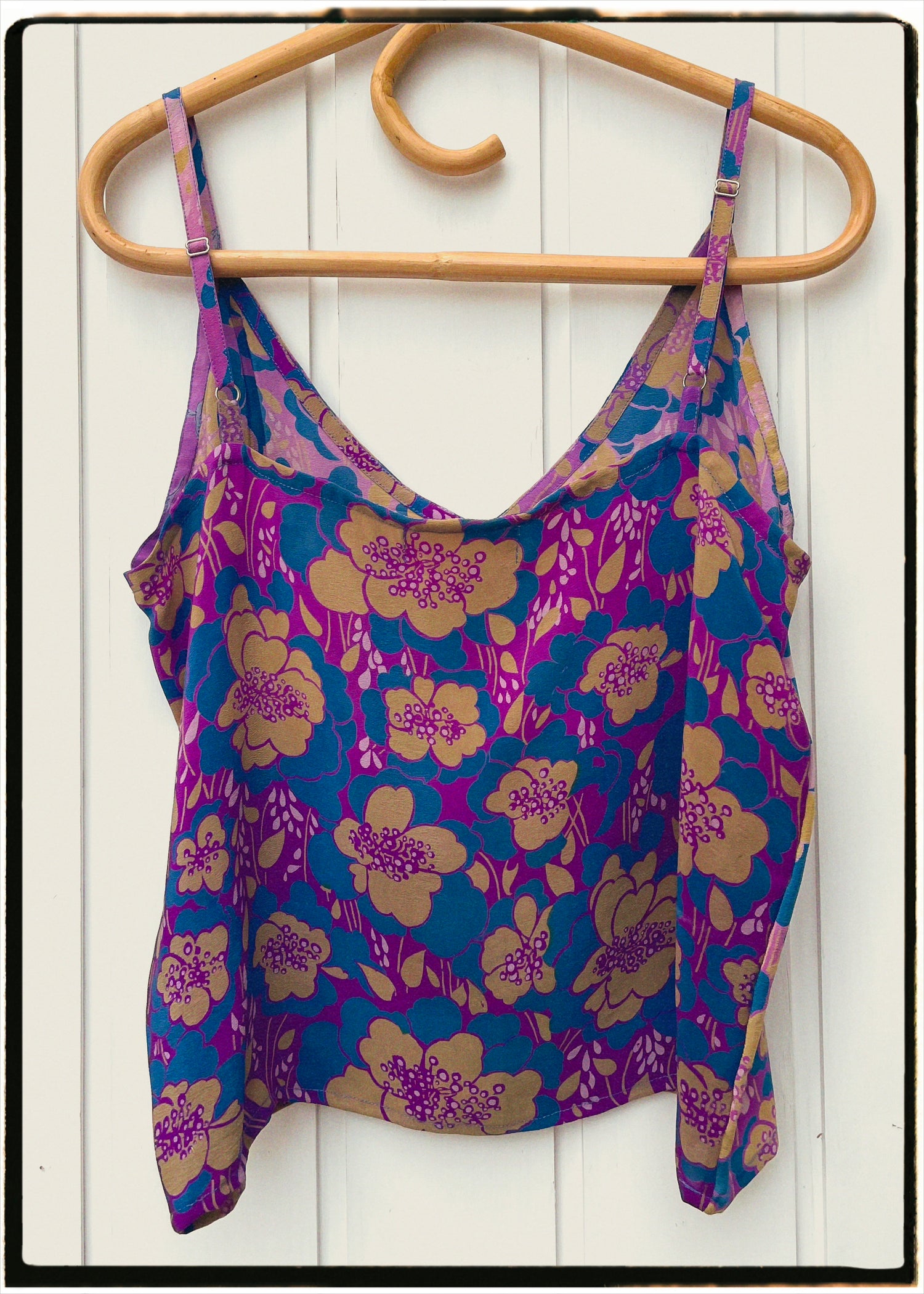 Reseda Silk Crepe Camisole Top ~ Danube M