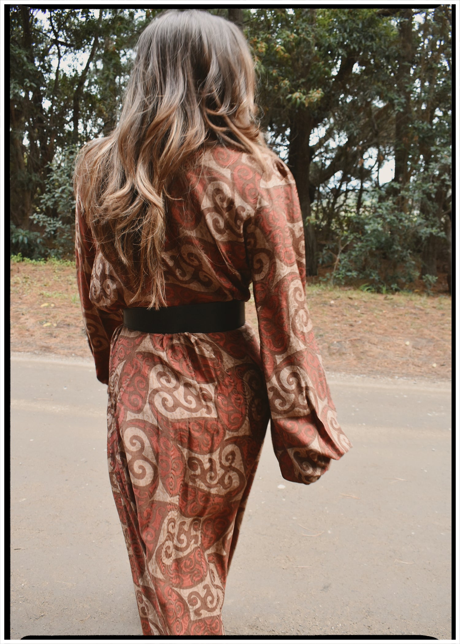 Caladium Wrap Silk Dress ~ Picante XL
