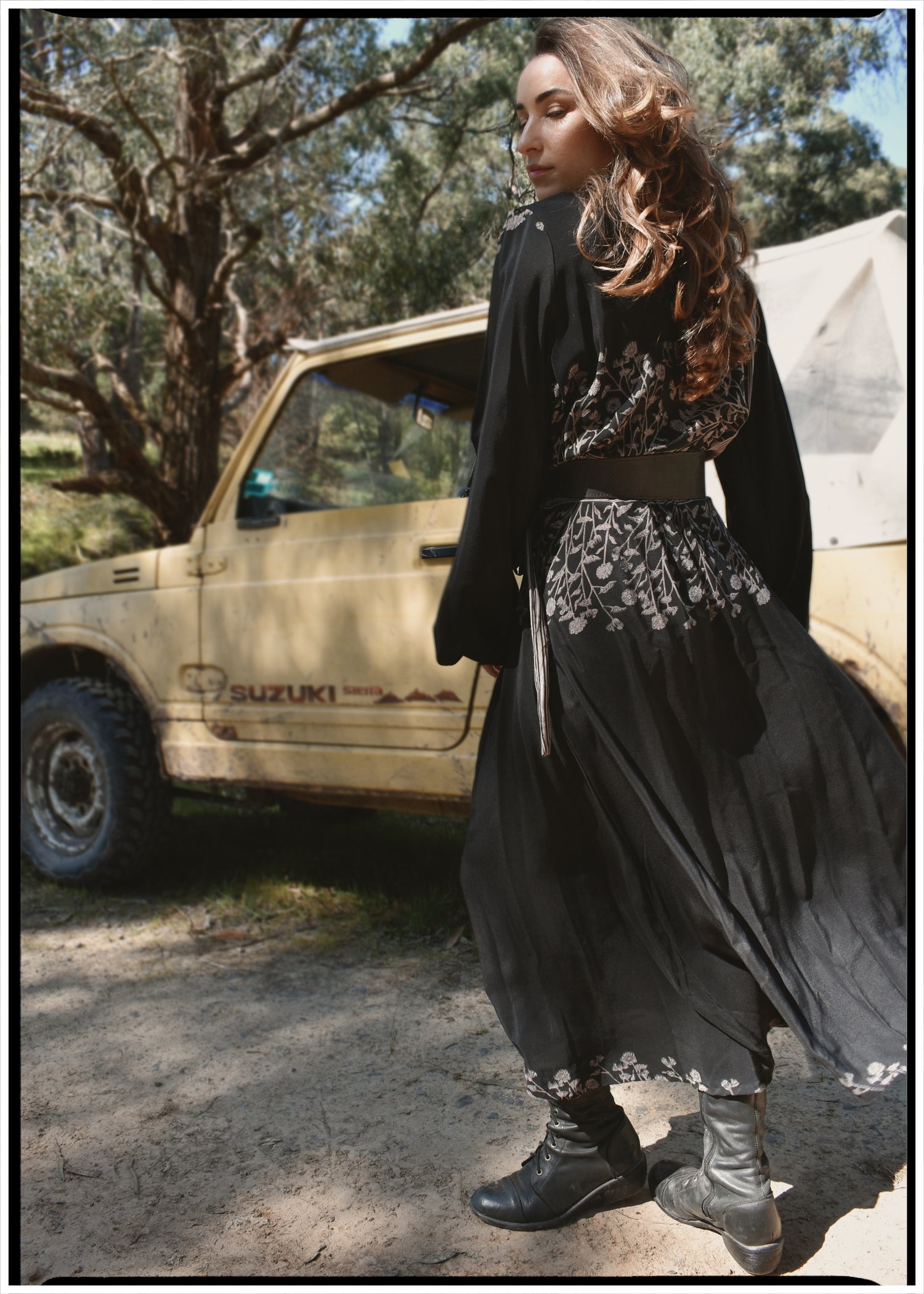 Caladium Wrap Silk Dress ~ Mood L