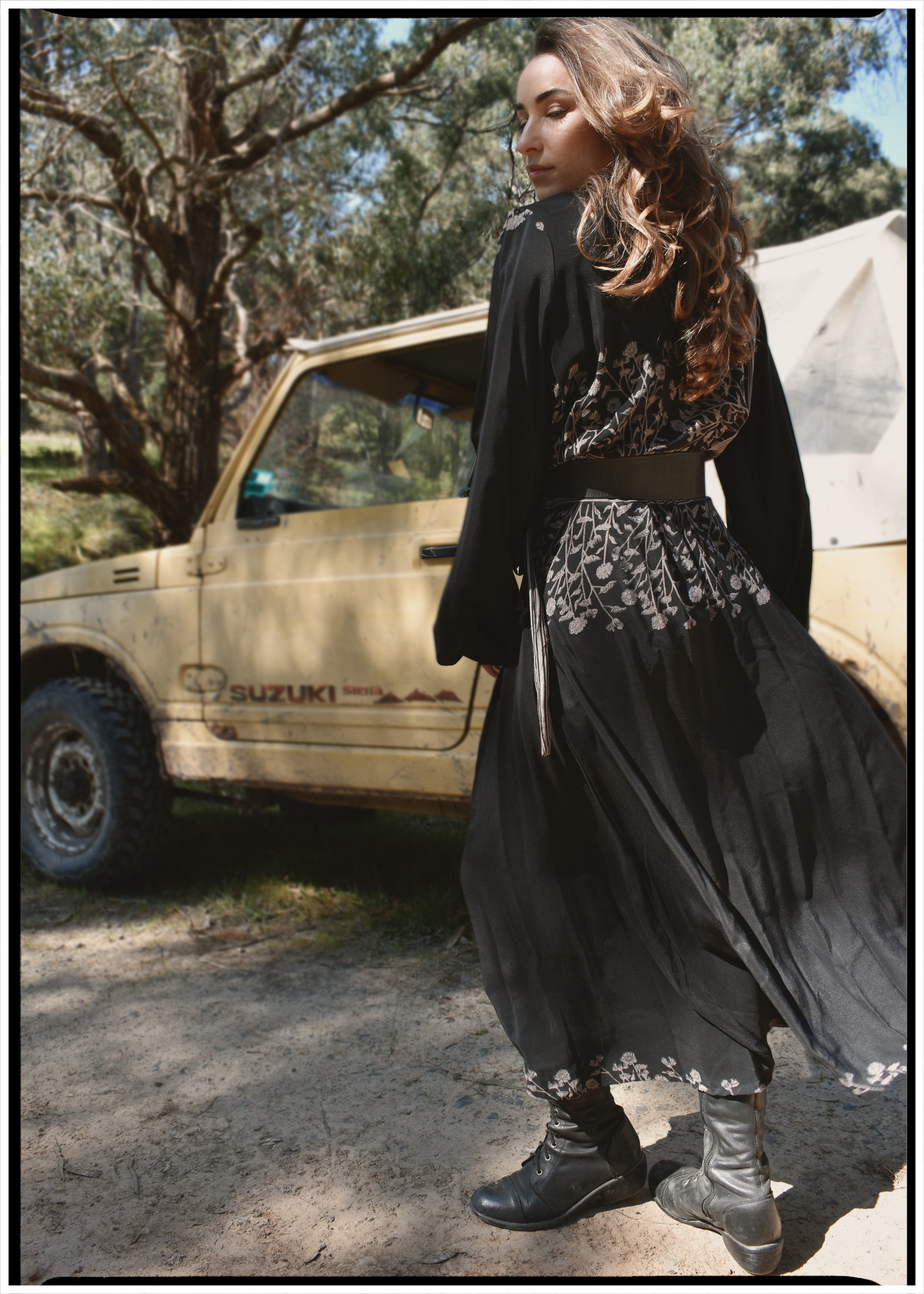 Caladium Wrap Silk Dress ~ Mood L