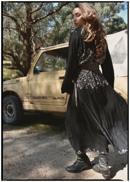 Caladium Wrap Silk Dress ~ Mood L