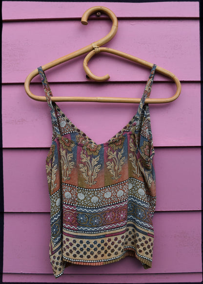 Reseda Silk Crepe Camisole Top ~ Nougat S