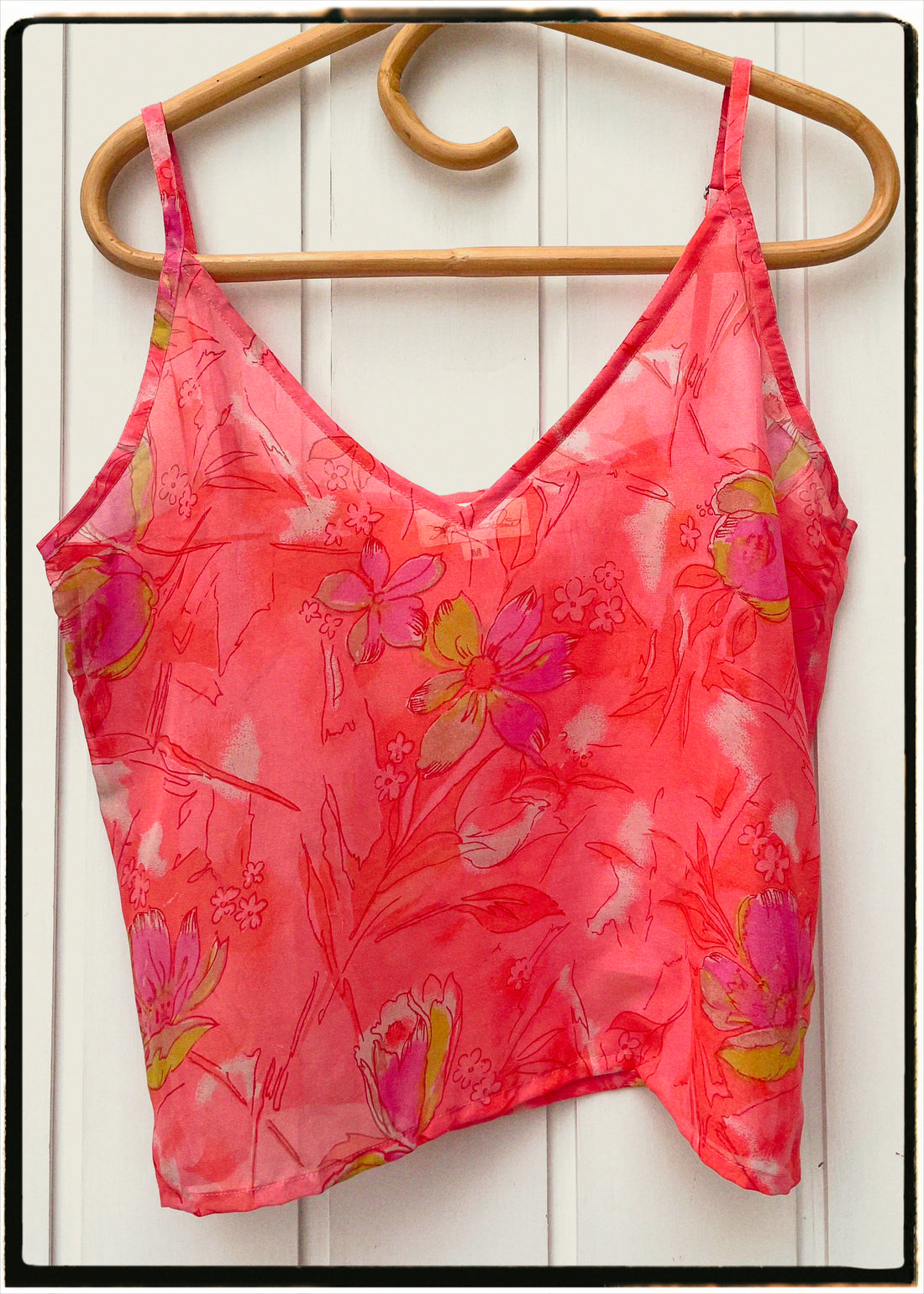 Reseda Silk Crepe Camisole Top ~ Echo M