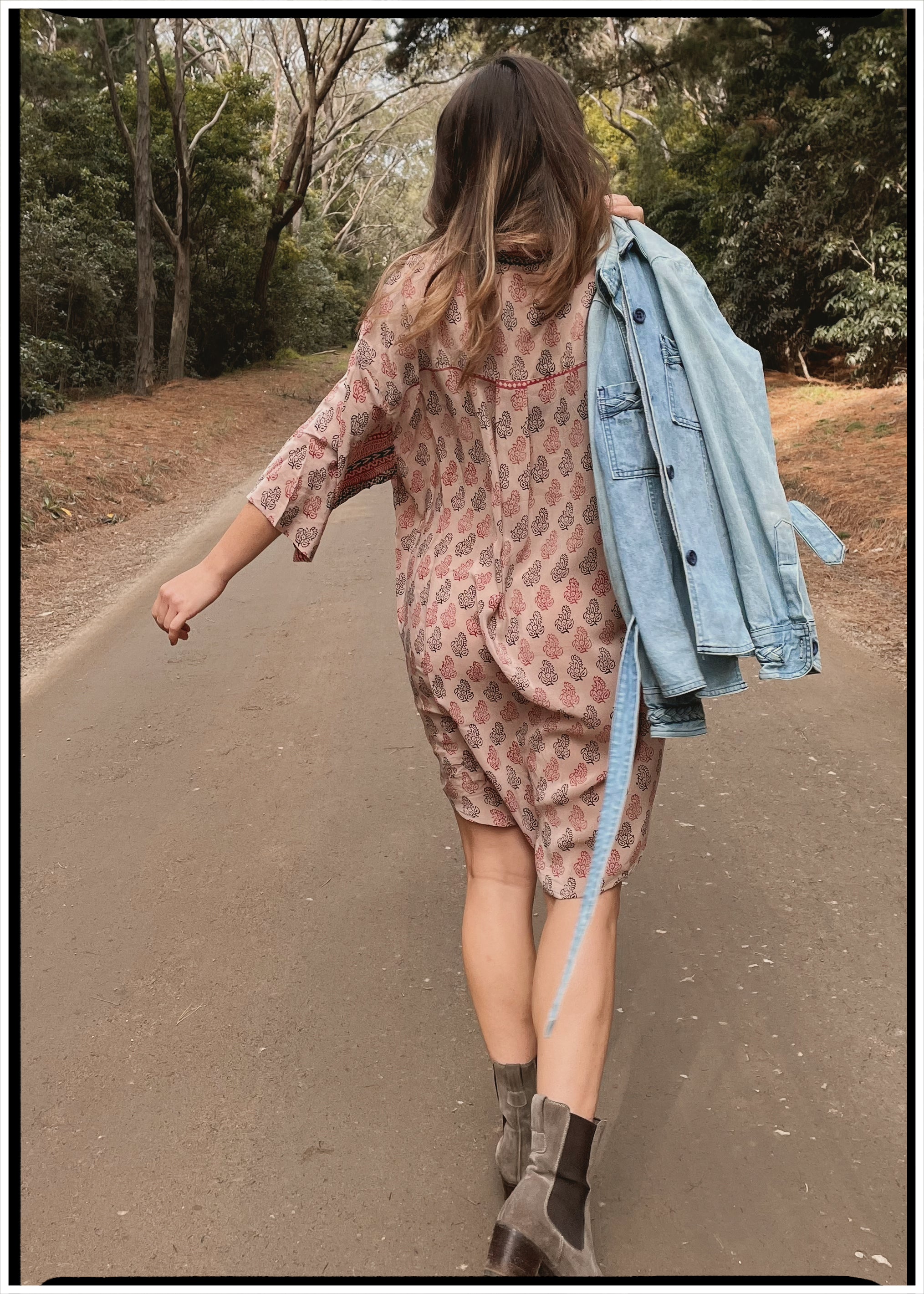 Astralagus Silk Crepe Oversized Shirt ~ Agarbatti