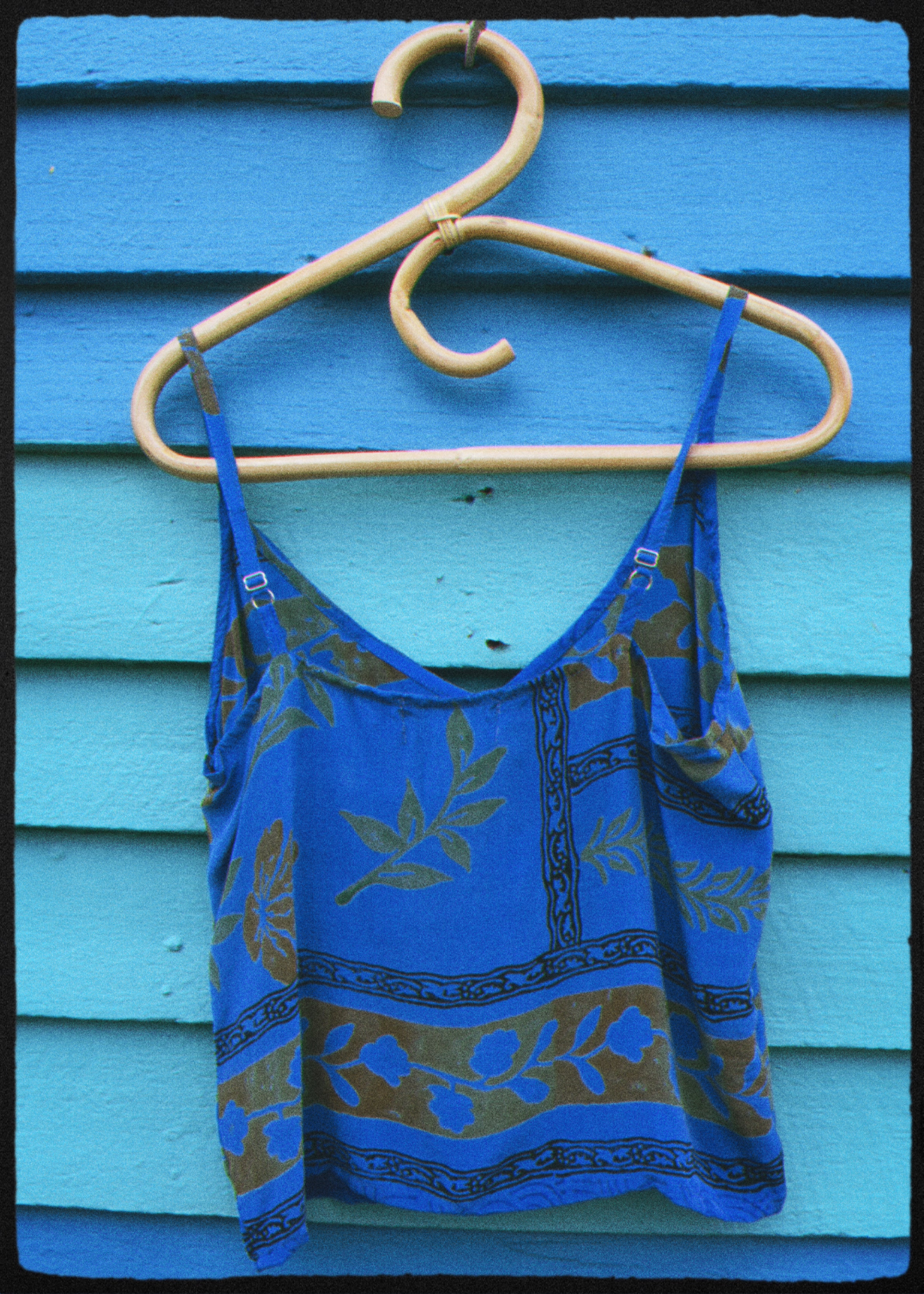 Reseda Silk Crepe Camisole Top ~ Delft S