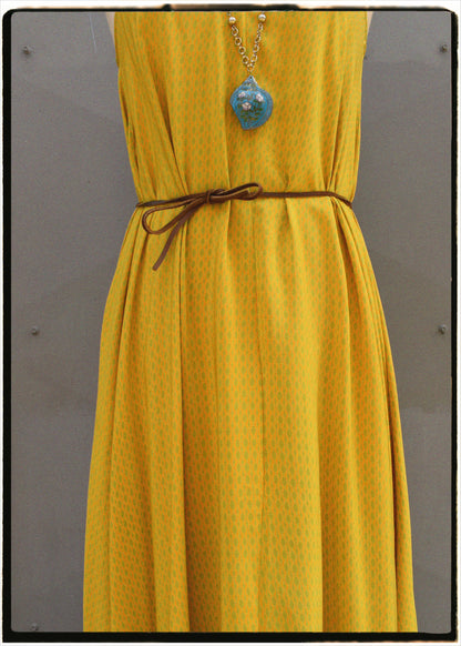 Eustoma Silk Crepe Swing Maxi Dress ~ Snake Eye L