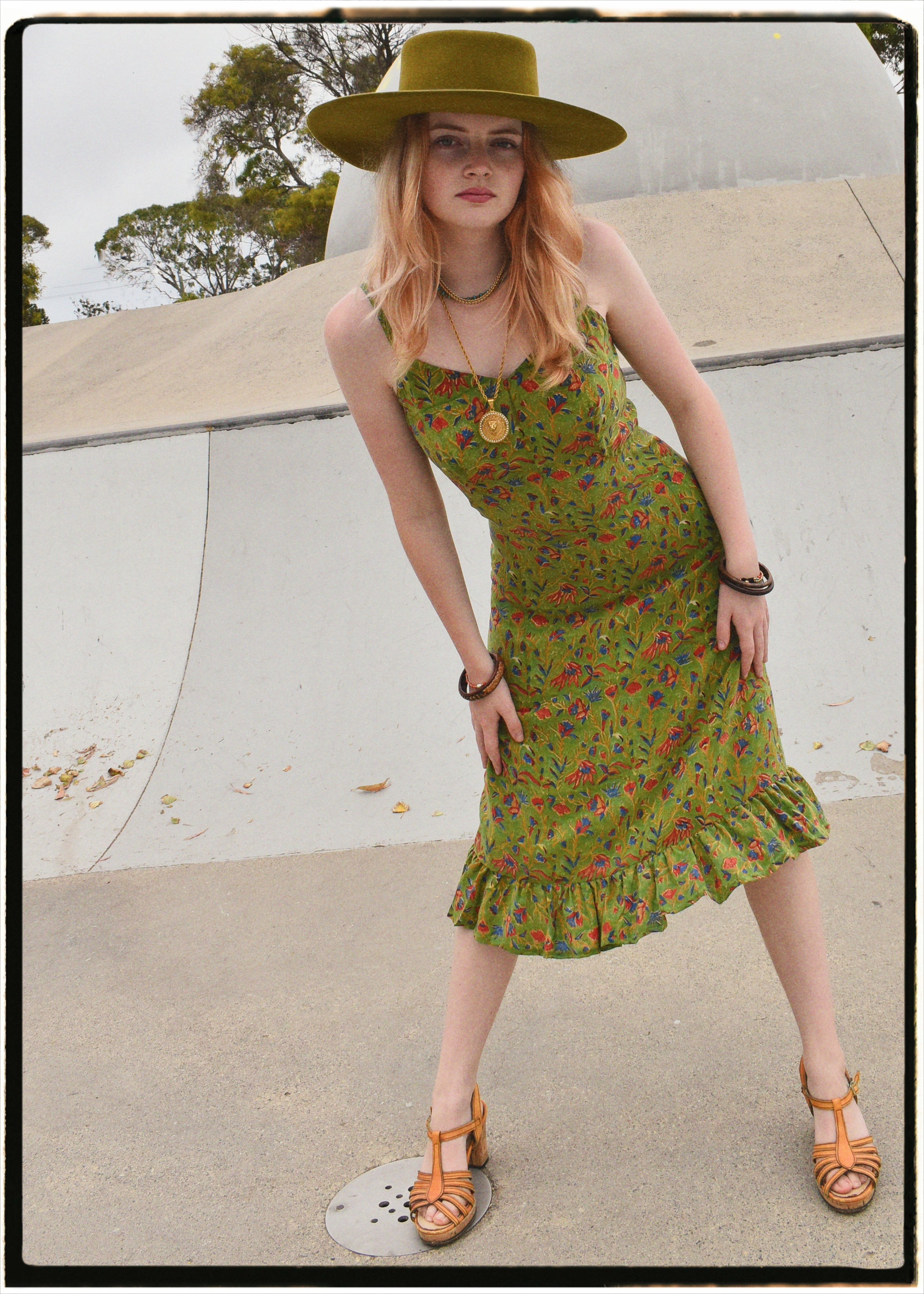 Rumex Silk Slip Dress ~  Woodbine XS &amp; XL