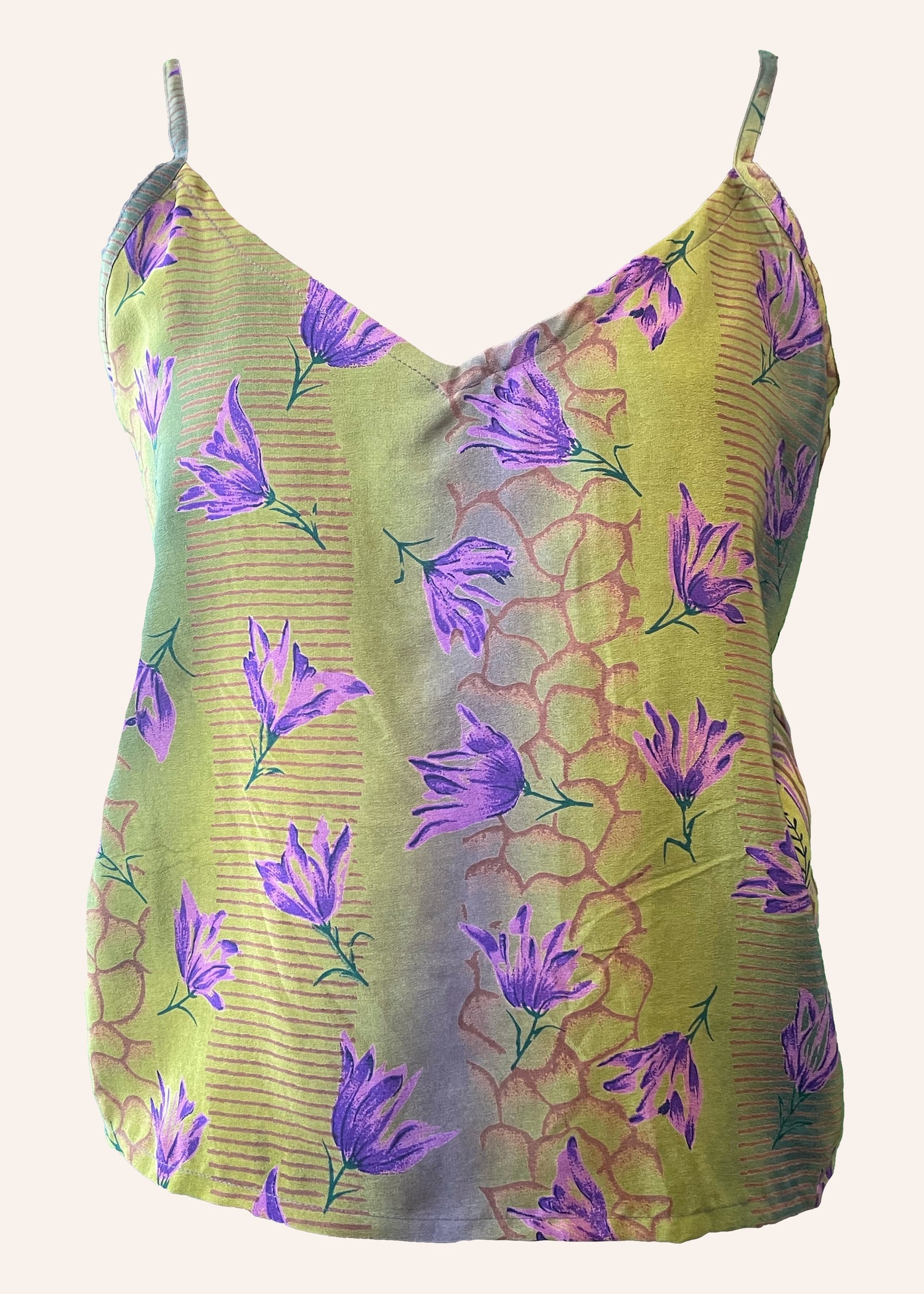 Reseda Silk Crepe Camisole Top ~ Amparo XL