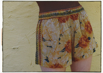 Fumaria Silk Shorts ~ Sunflower S