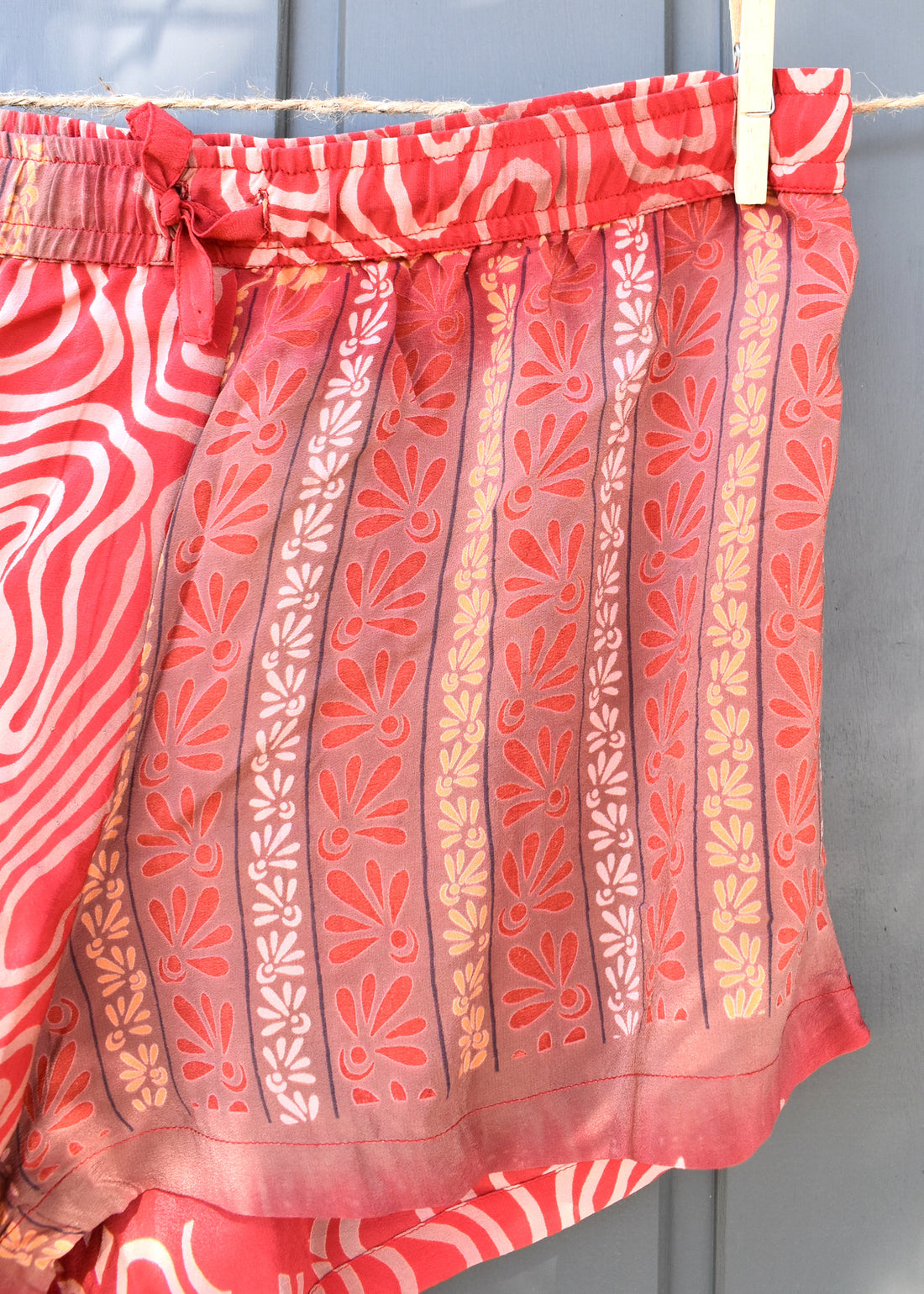 Fumaria Silk Shorts ~ Watermelon L