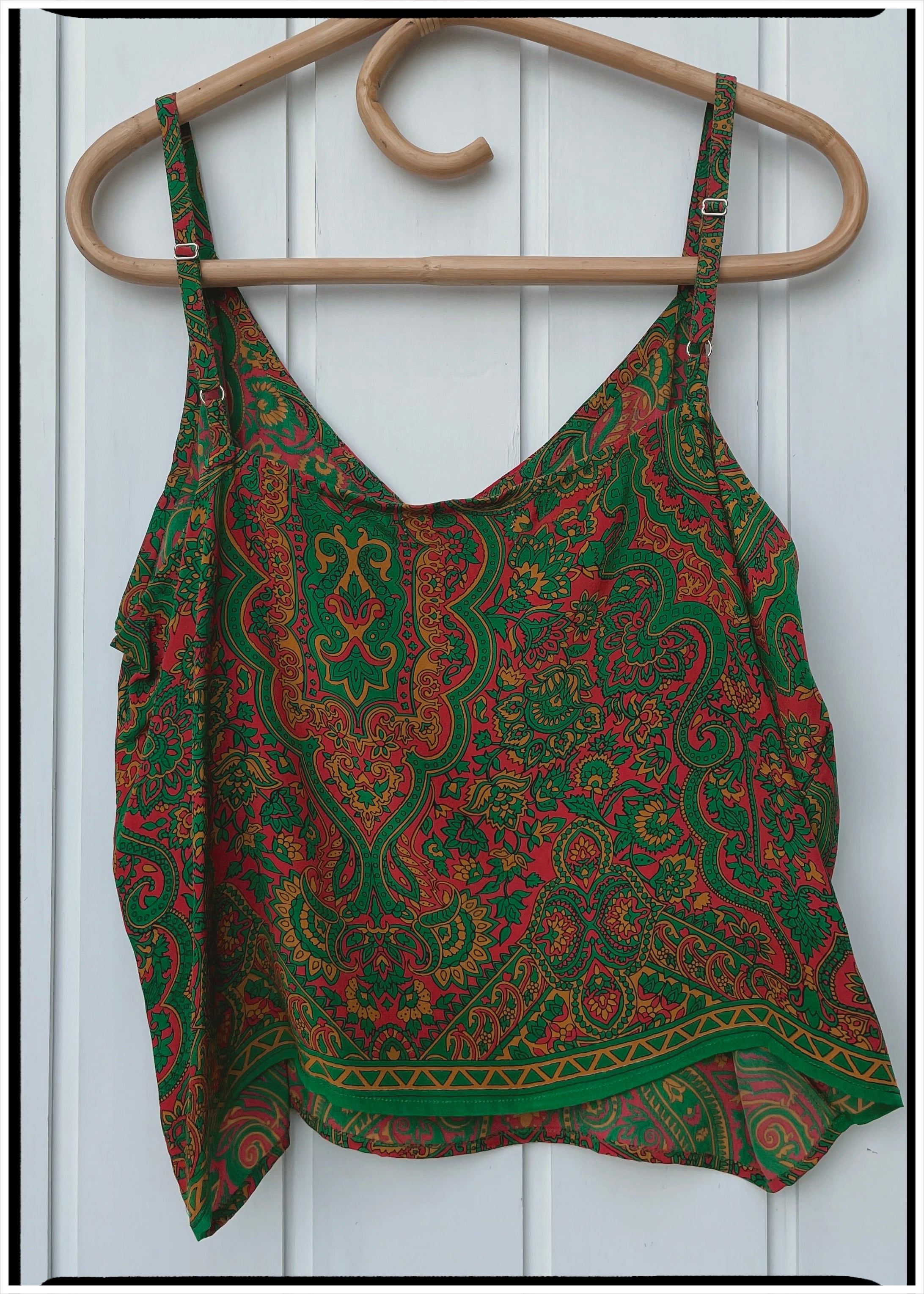 Reseda Silk Crepe Camisole Top ~ Porcelain XL