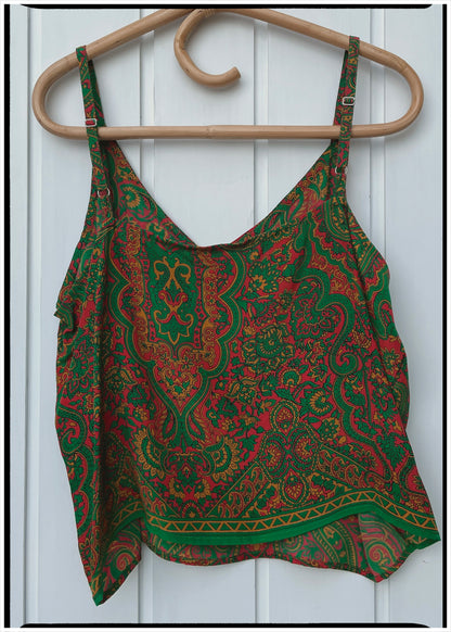 Reseda Silk Crepe Camisole Top ~ Porcelain XL