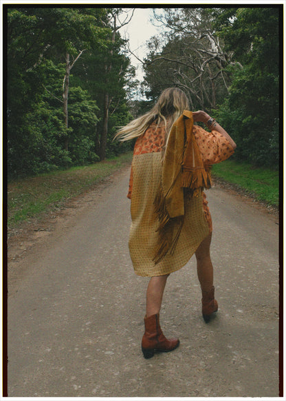 Astralagus Silk Crepe Oversized Shirt ~ Aurora