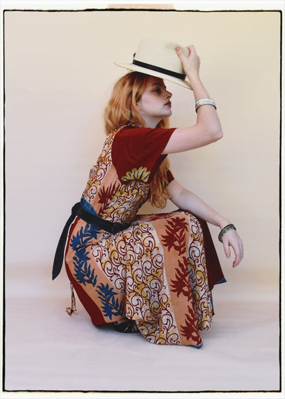 Liatris Silk Crepe Flutter Sleeve Wrap Dress ~ Cordyalis L