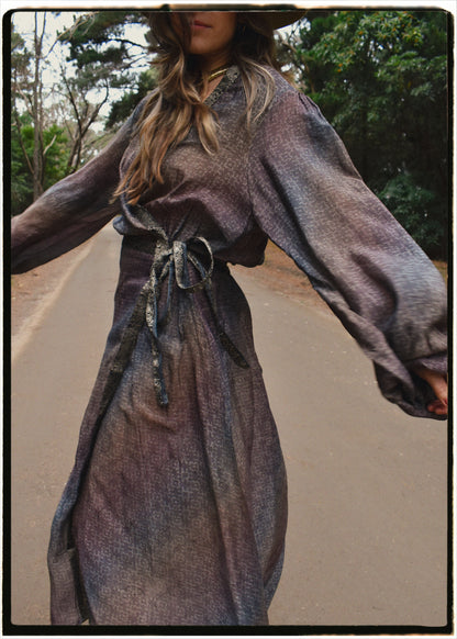 Caladium Wrap Silk Dress ~ Renaissance XL