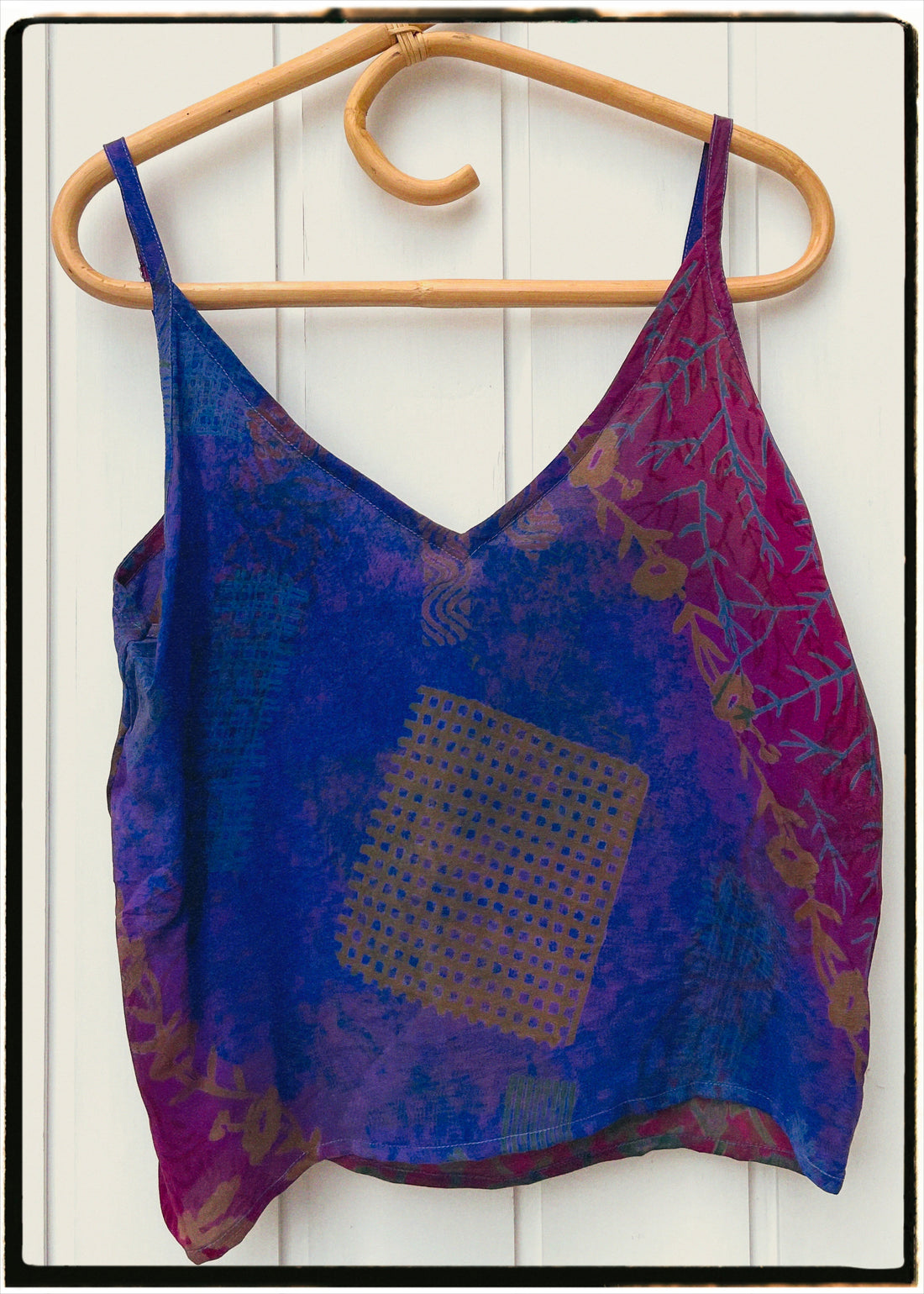 Reseda Silk Crepe Camisole Top ~ Orchid M