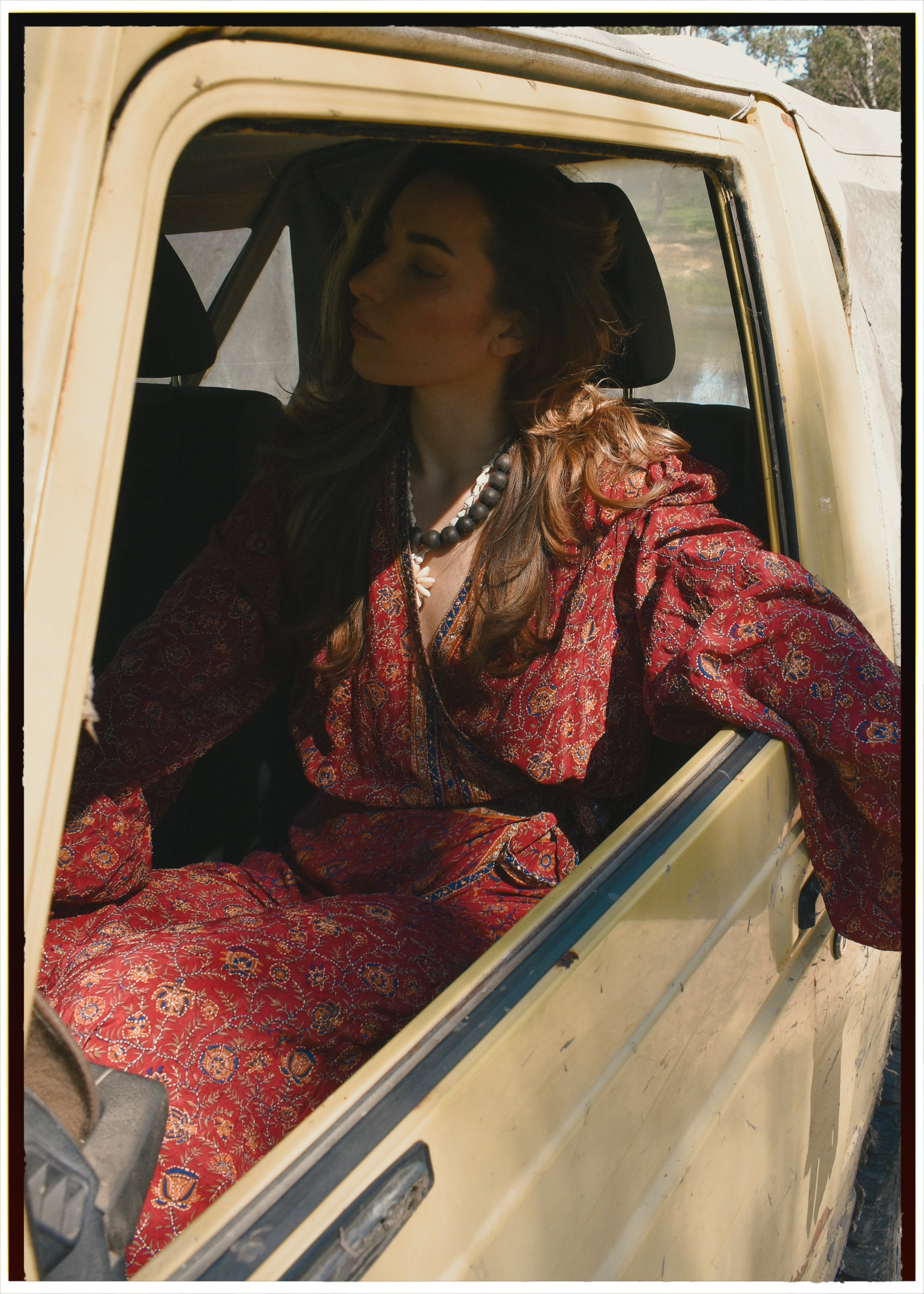 Caladium Wrap Silk Dress ~ Pompeian L