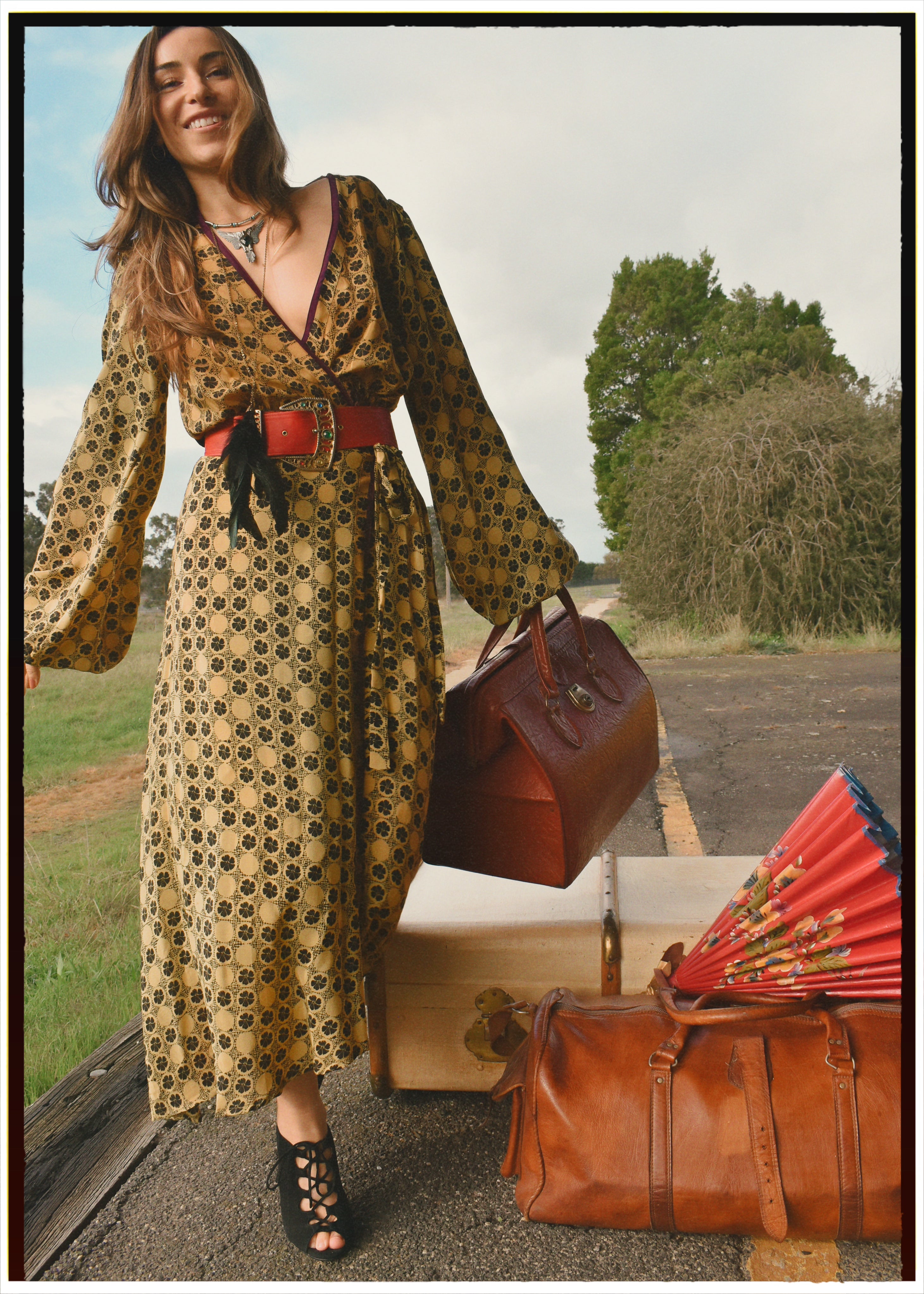 Caladium Silk Wrap Dress ~ Elmwood S