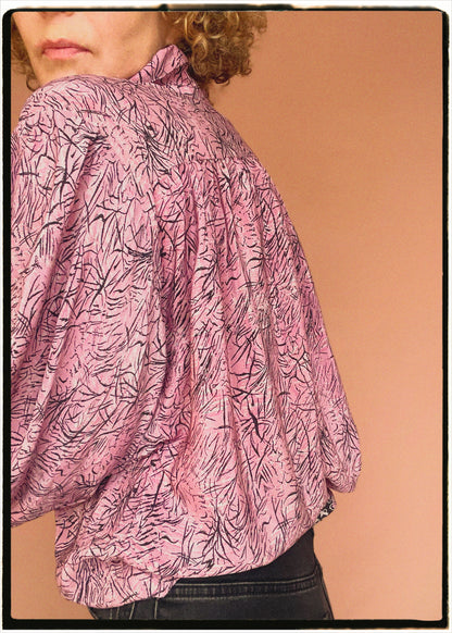 Ochna Silk Crepe Shirt ~ Violet XL