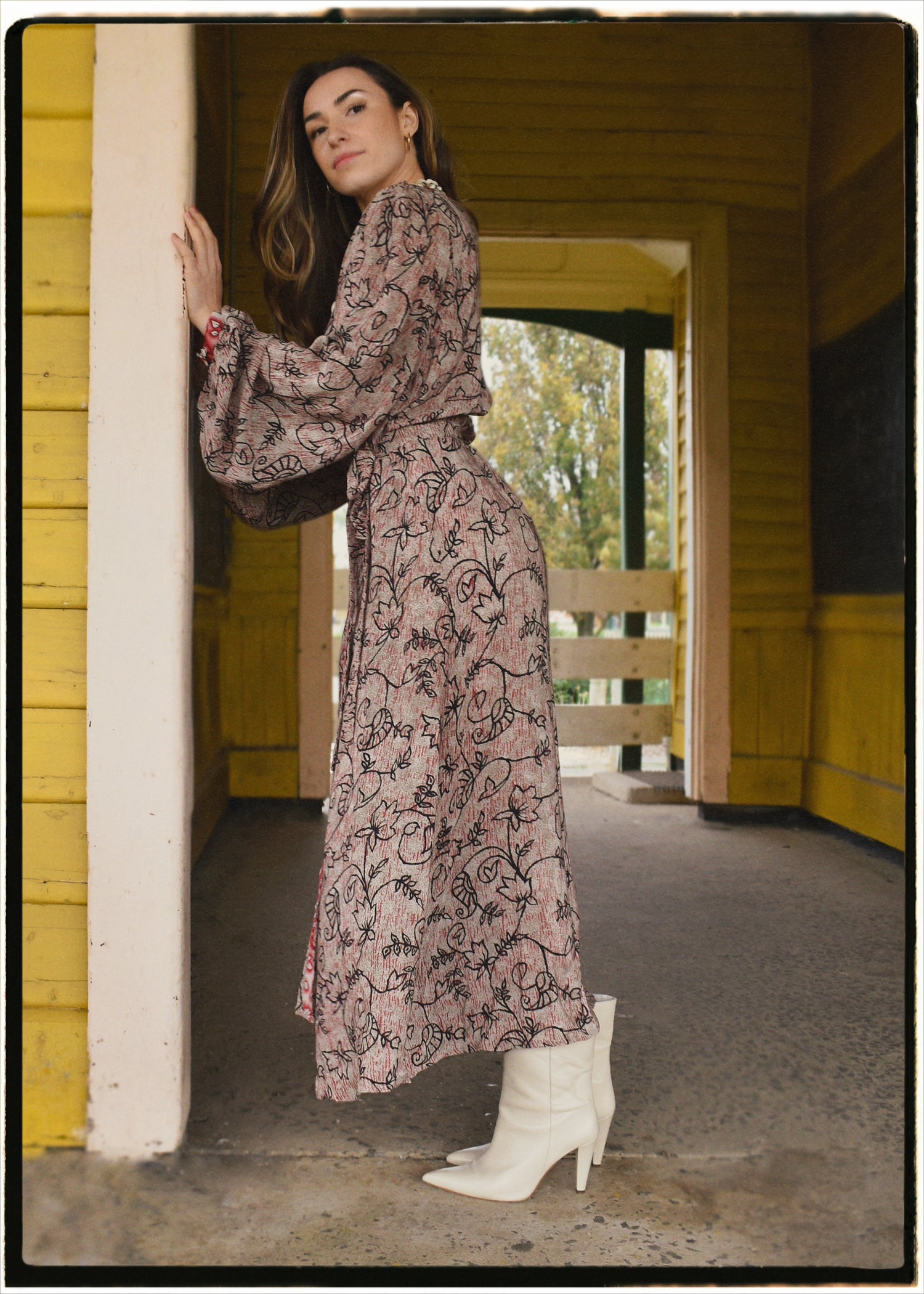 Caladium Silk Wrap Dress ~ Willow S
