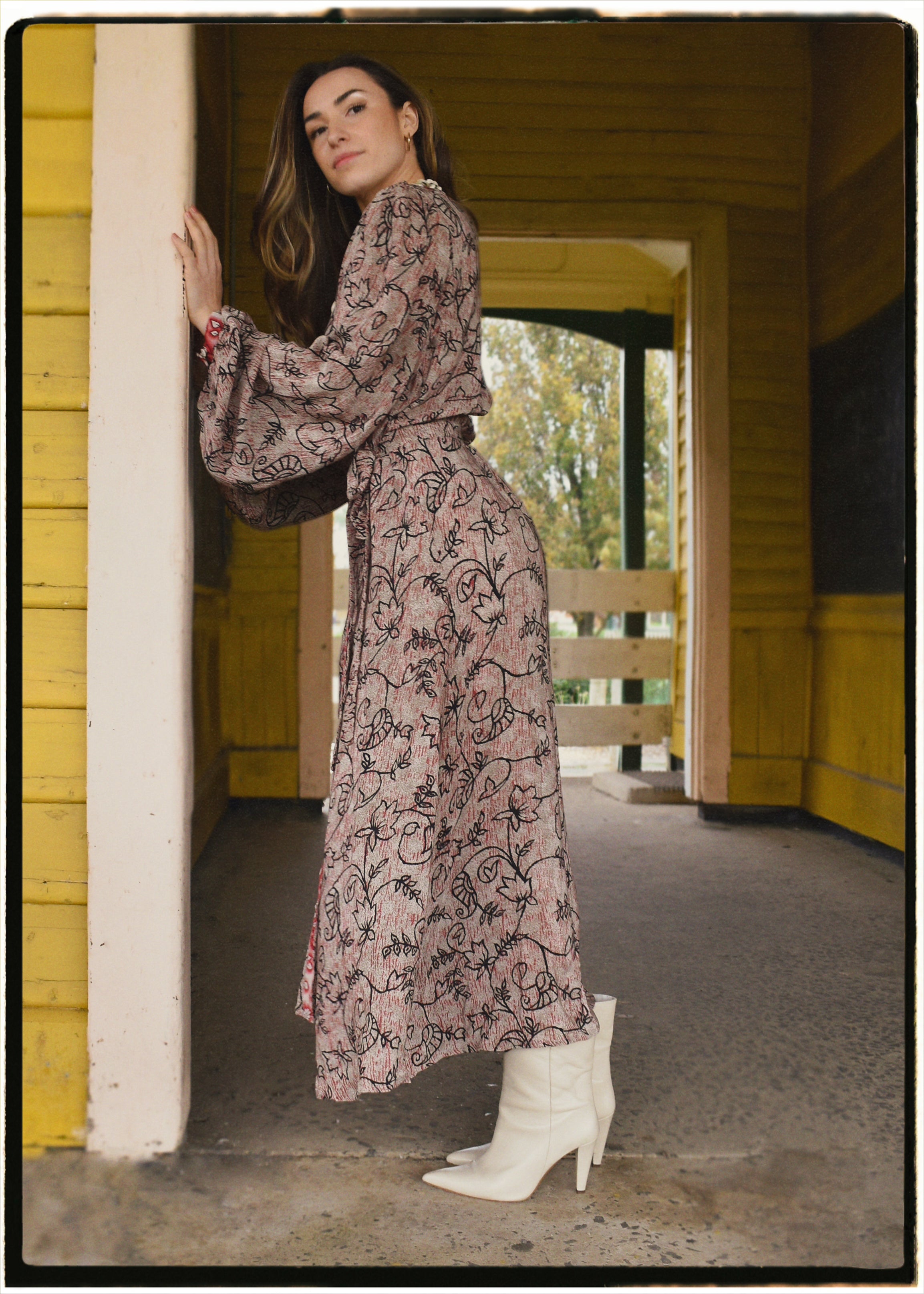 Caladium Silk Wrap Dress ~ Willow S