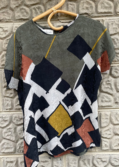 Viola Silk Crepe T-Shirt ~ Arrow XS