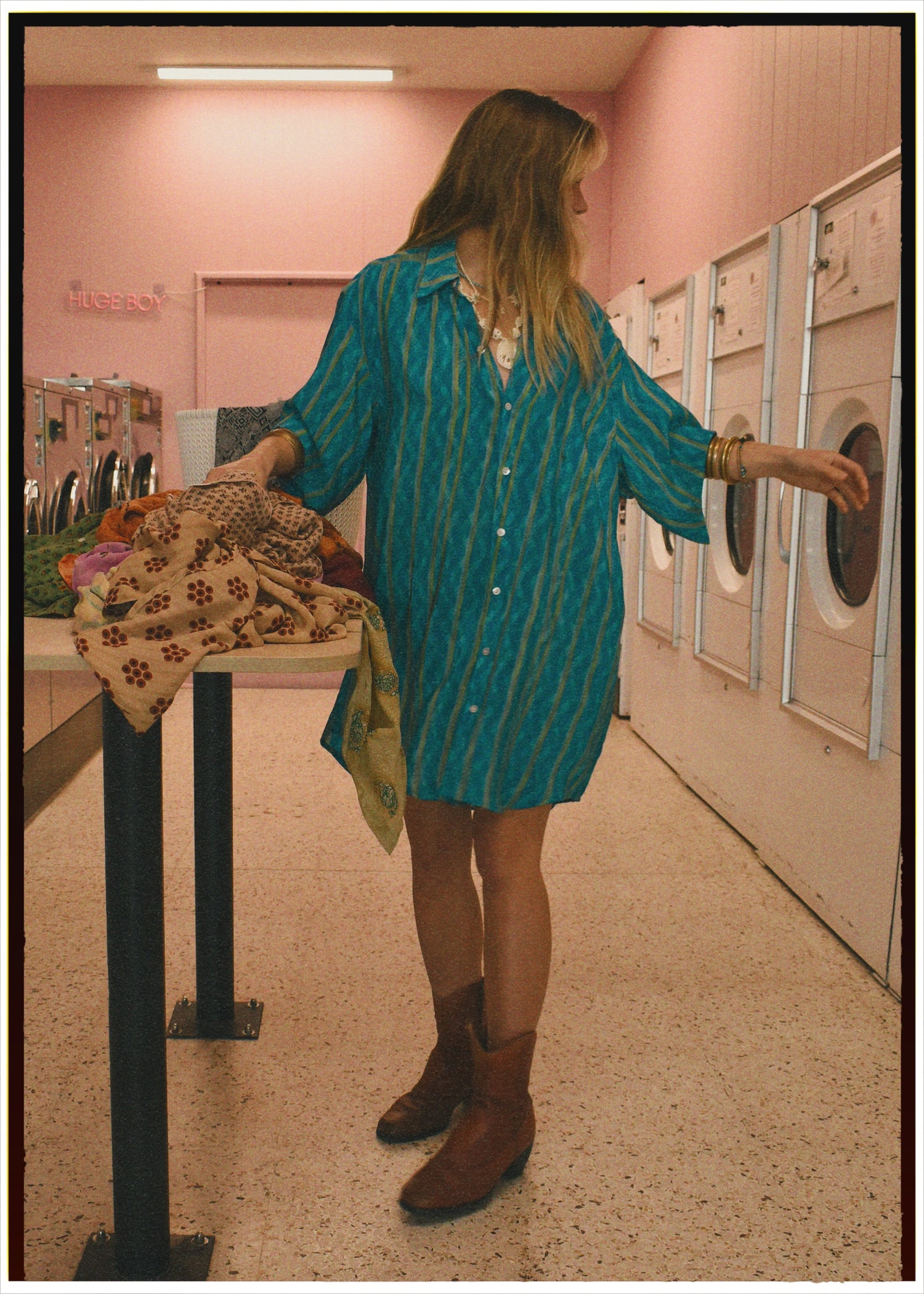 Astralagus Silk Crepe Oversized Shirt ~ Oceania