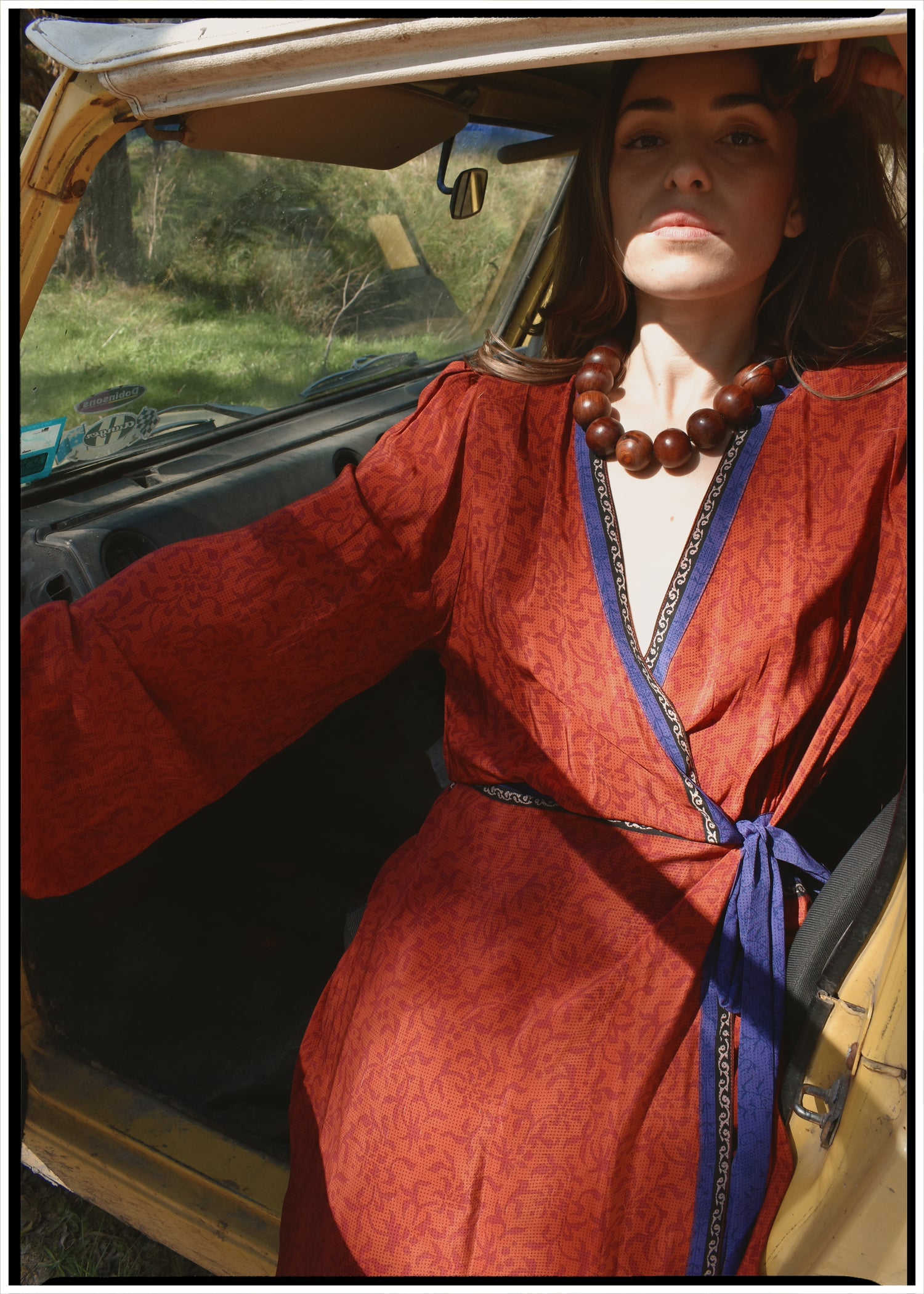 Caladium Wrap Silk Dress ~ Rhythmic L