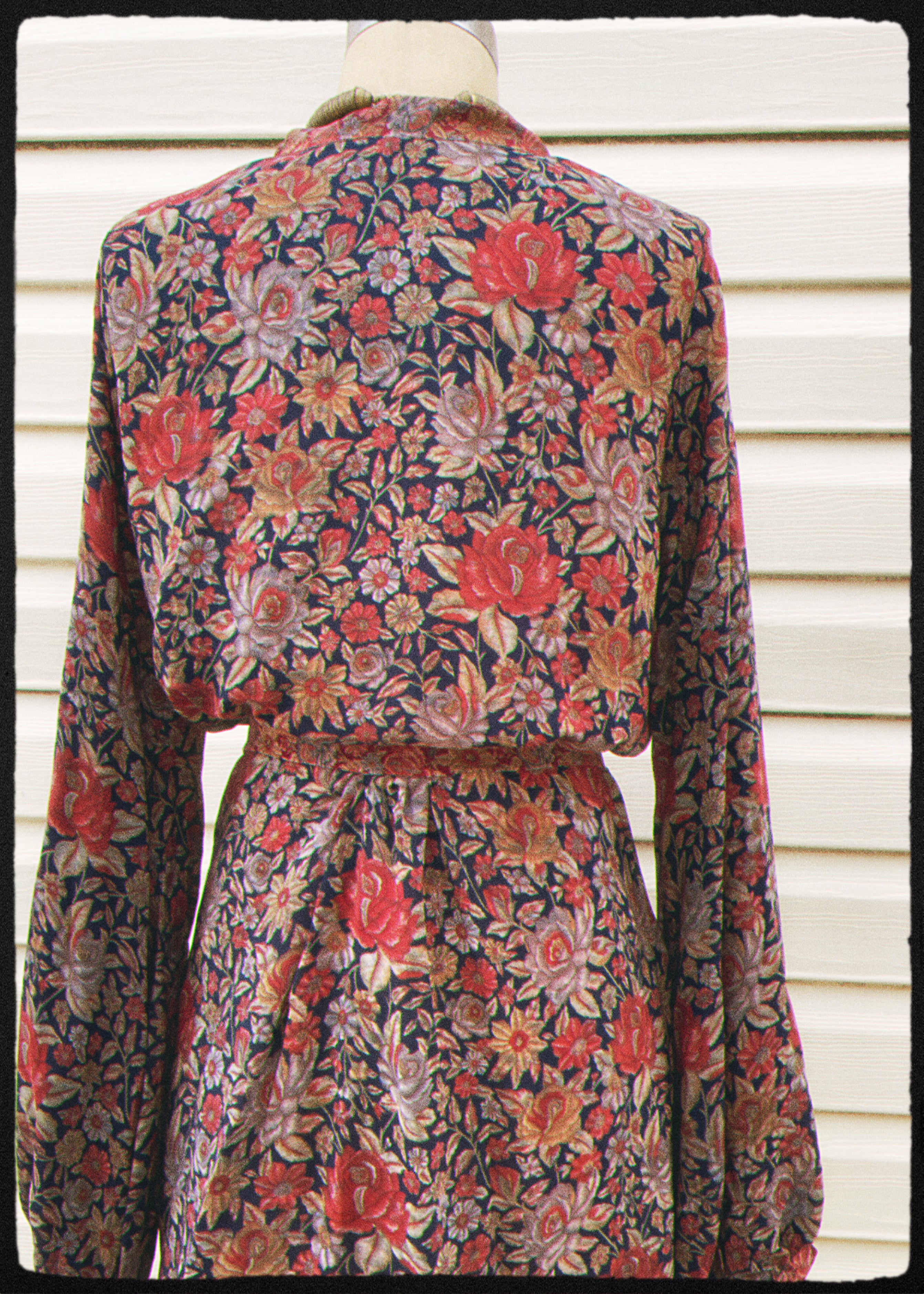 Caladium Wrap Silk Dress ~ Dragonfly L