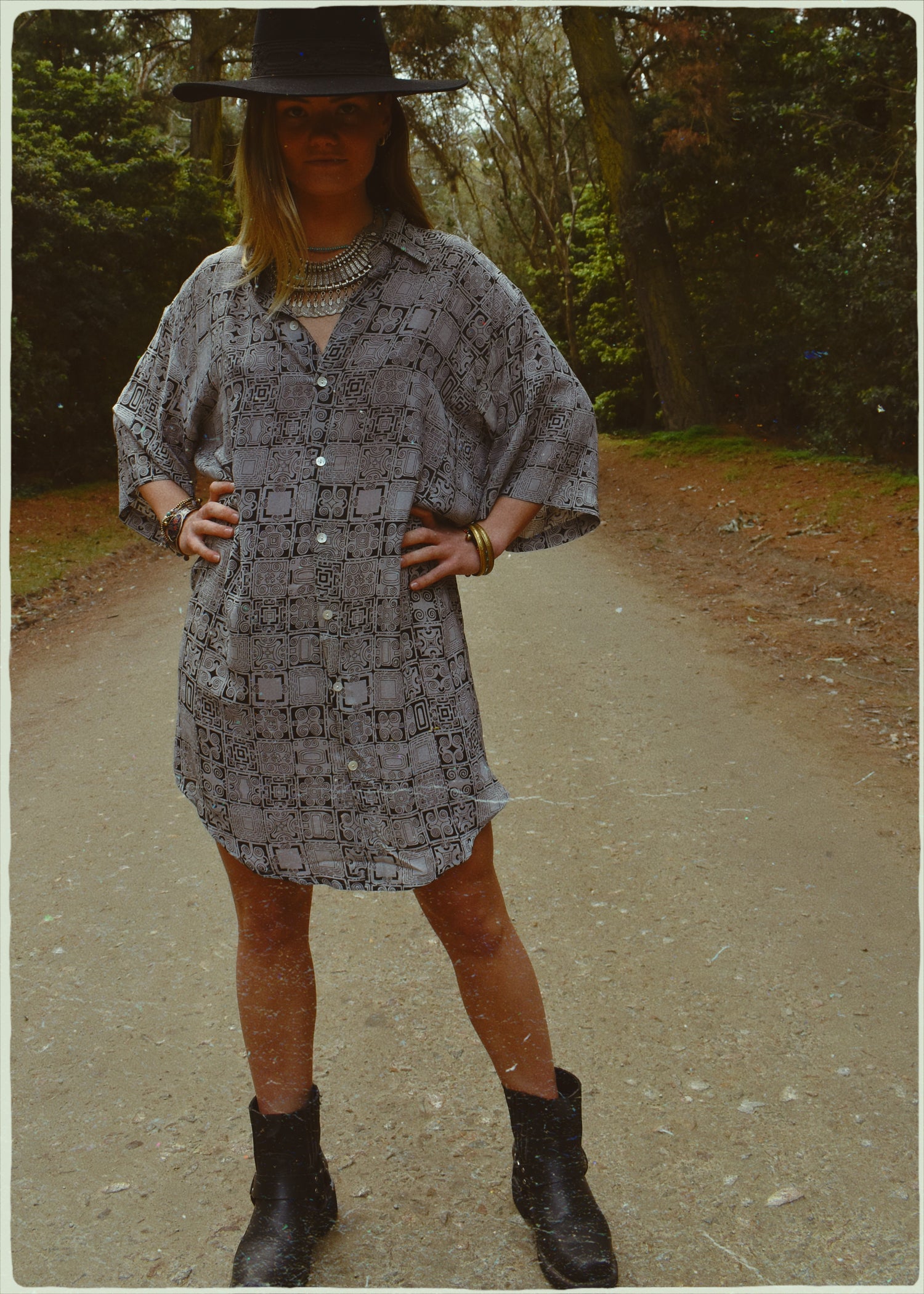 Astralagus Silk Crepe Oversized Shirt ~ Nimbus
