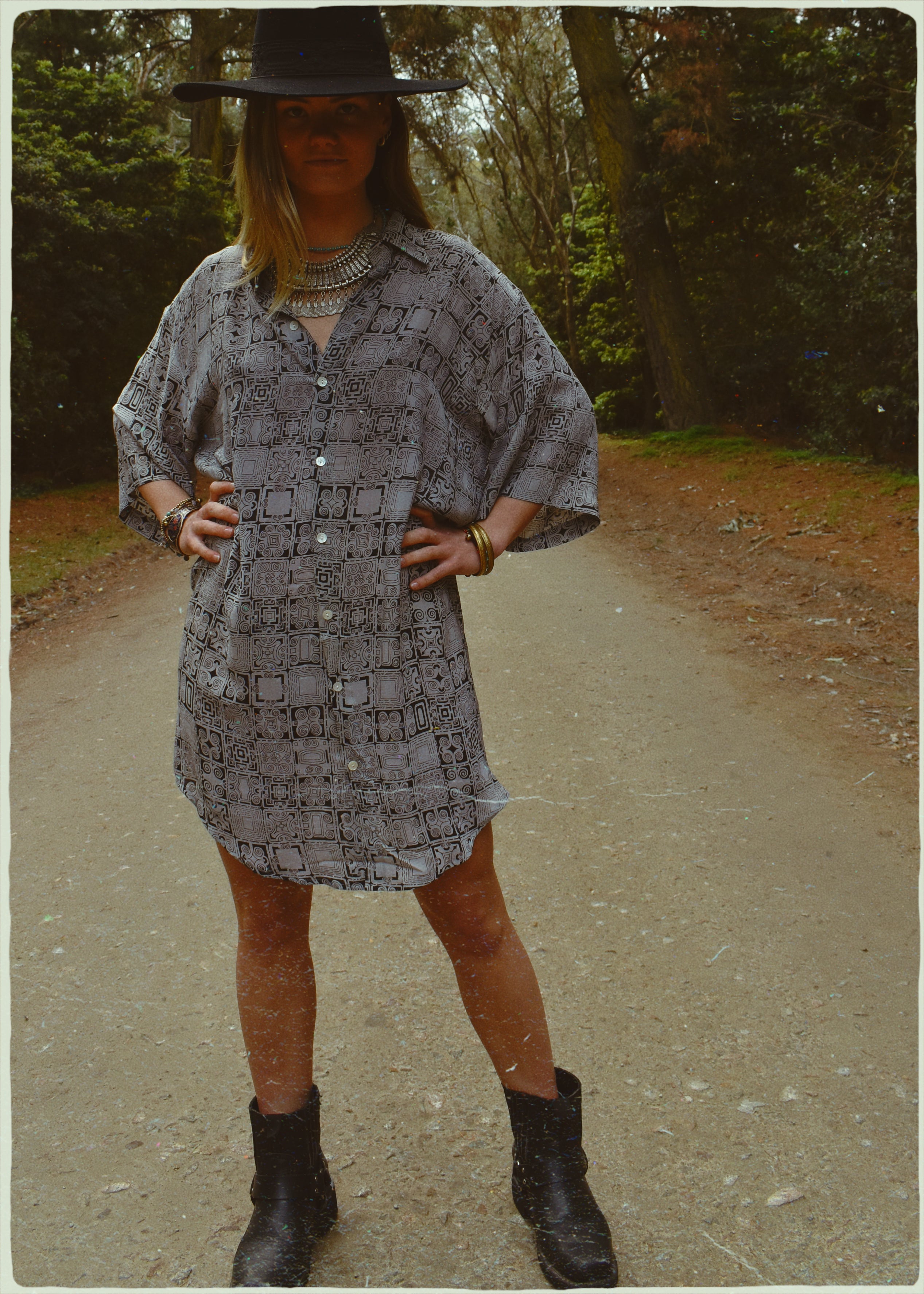 Astralagus Silk Crepe Oversized Shirt ~ Nimbus