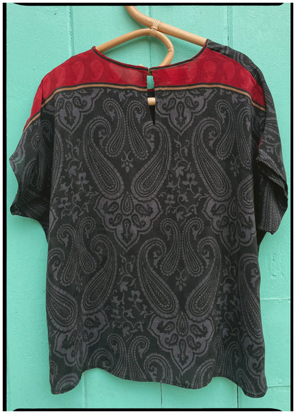 Viola Silk Crepe T-Shirt ~ Pulse XL