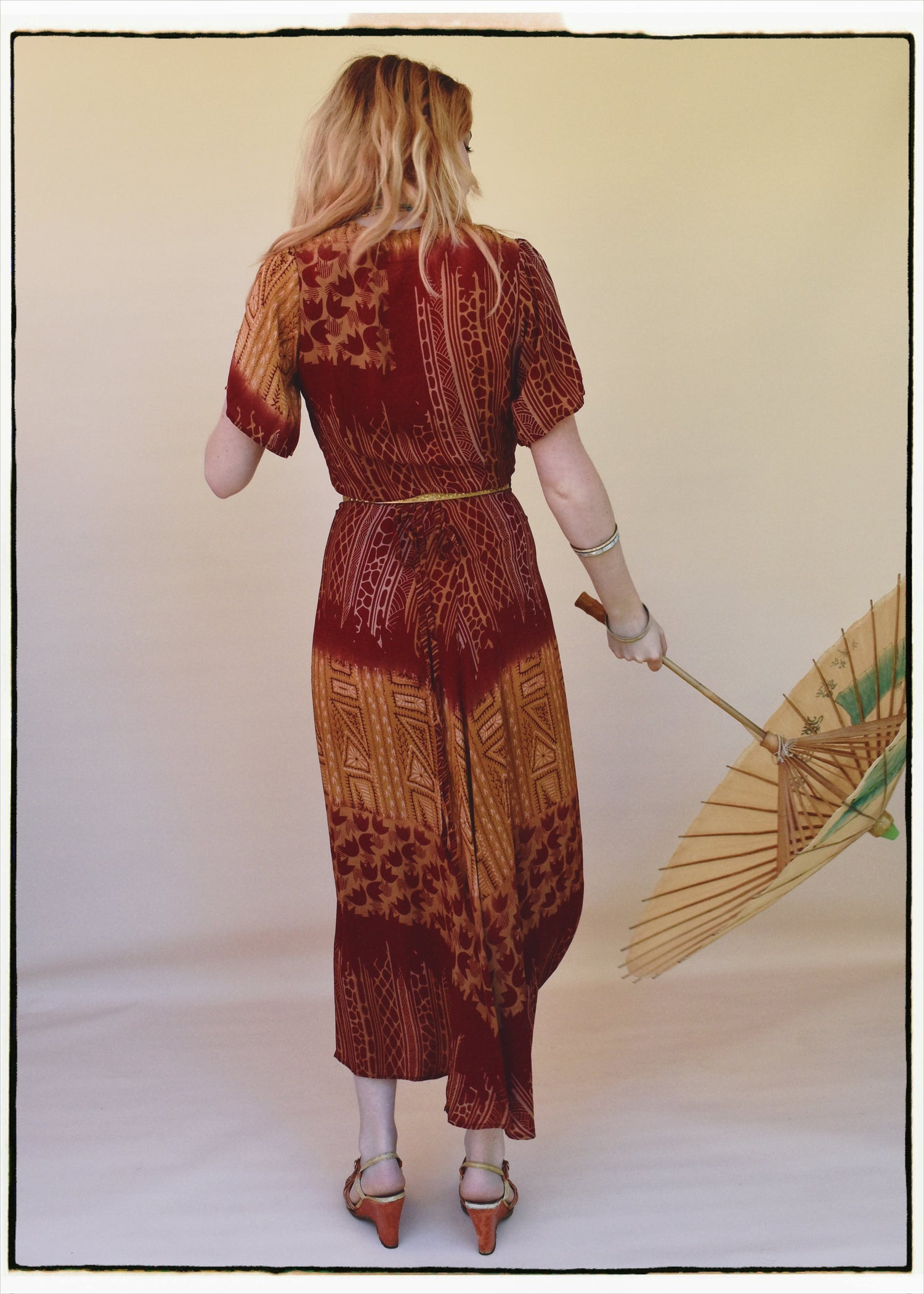 Liatris Silk Crepe Flutter Sleeve Wrap Dress ~ Topaz XS
