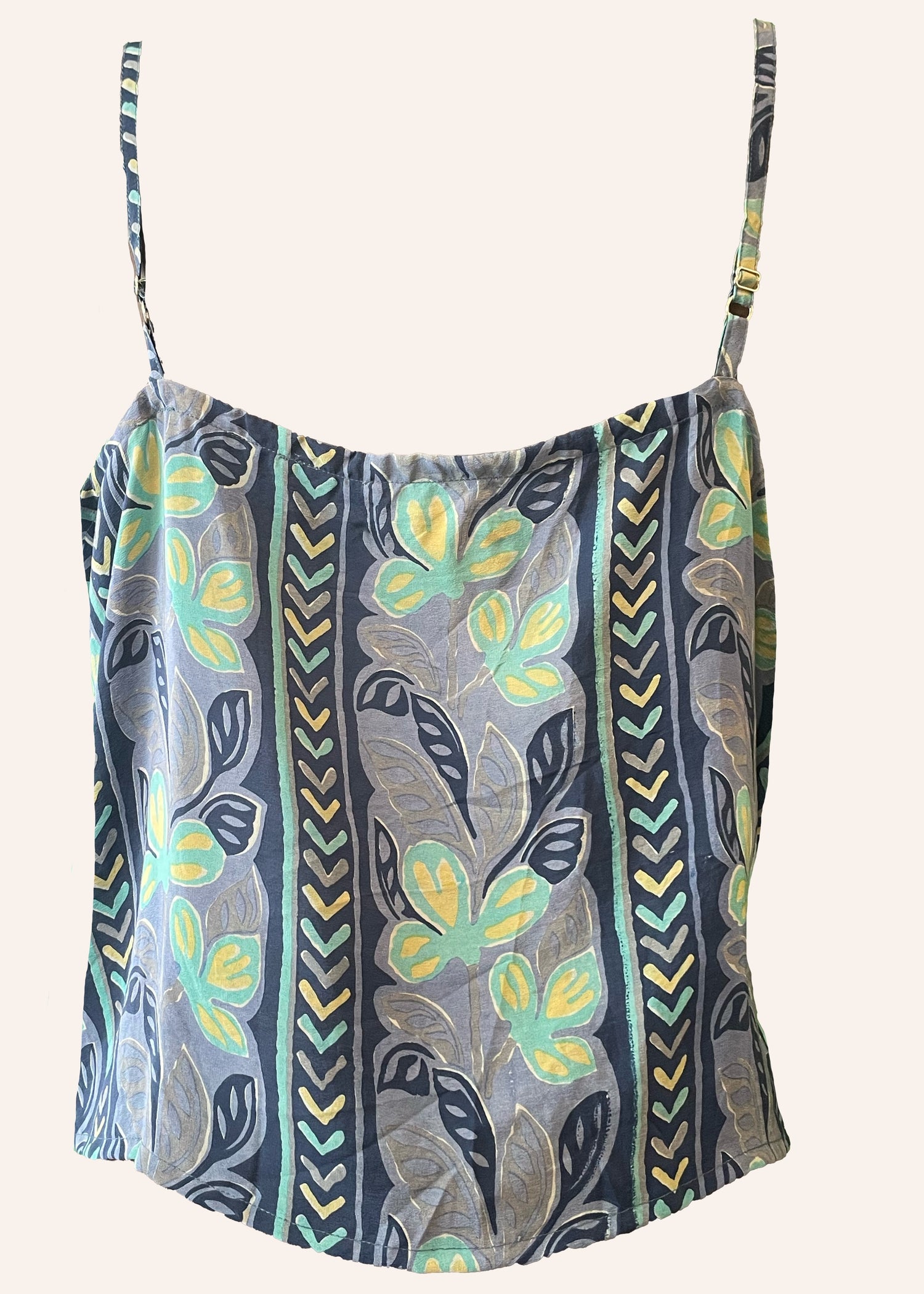 Reseda Silk Crepe Camisole Top ~ Brook XL