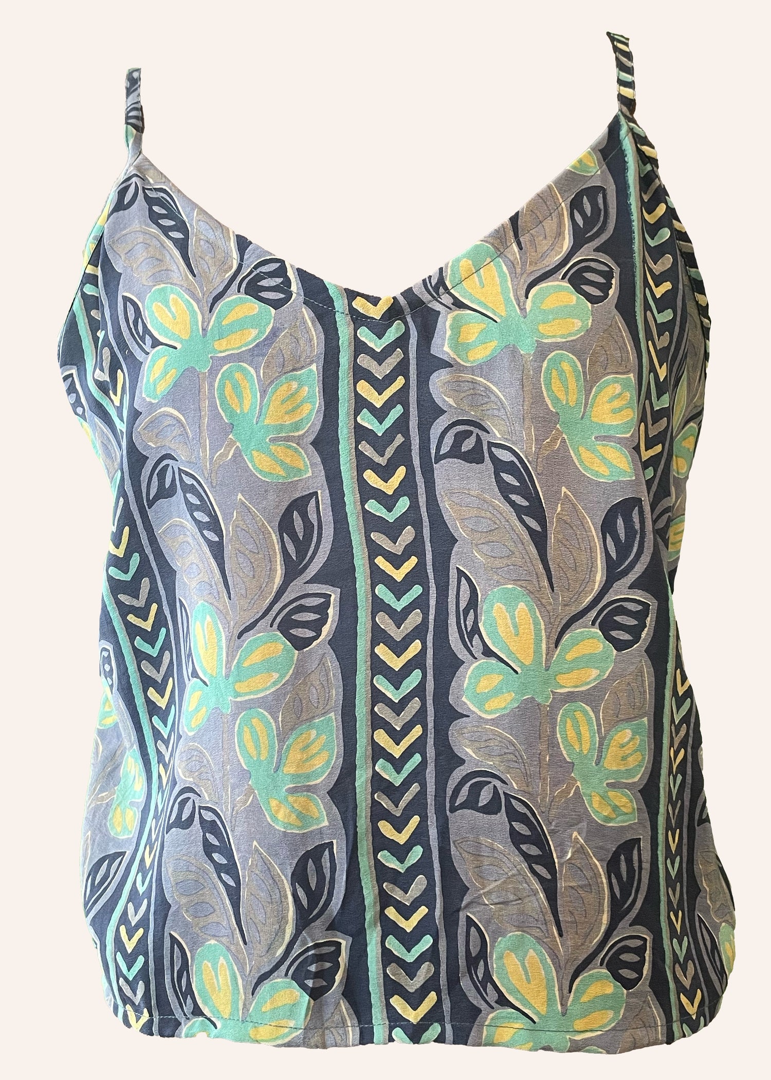 Reseda Silk Crepe Camisole Top ~ Brook XL
