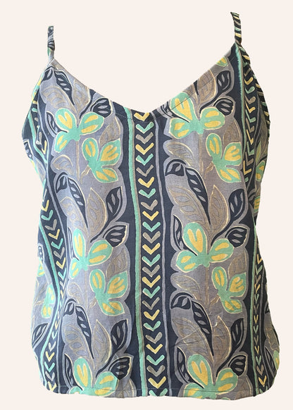 Reseda Silk Crepe Camisole Top ~ Brook XL