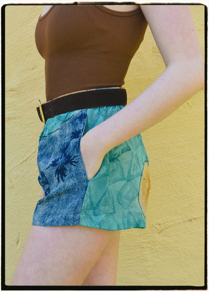 Fumaria Silk Shorts ~ Iolite M