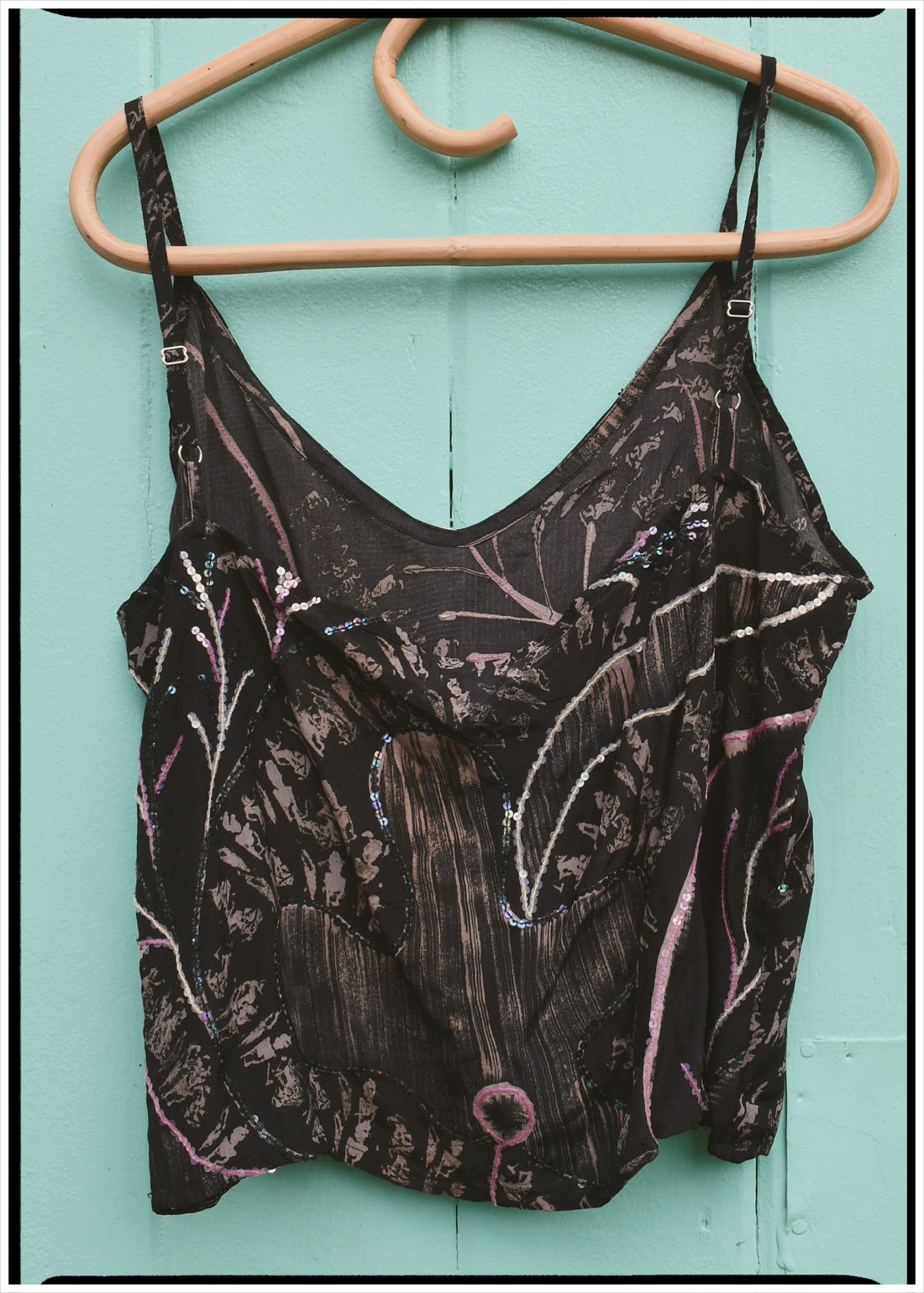 Reseda Silk Crepe Camisole Top ~ Shale L