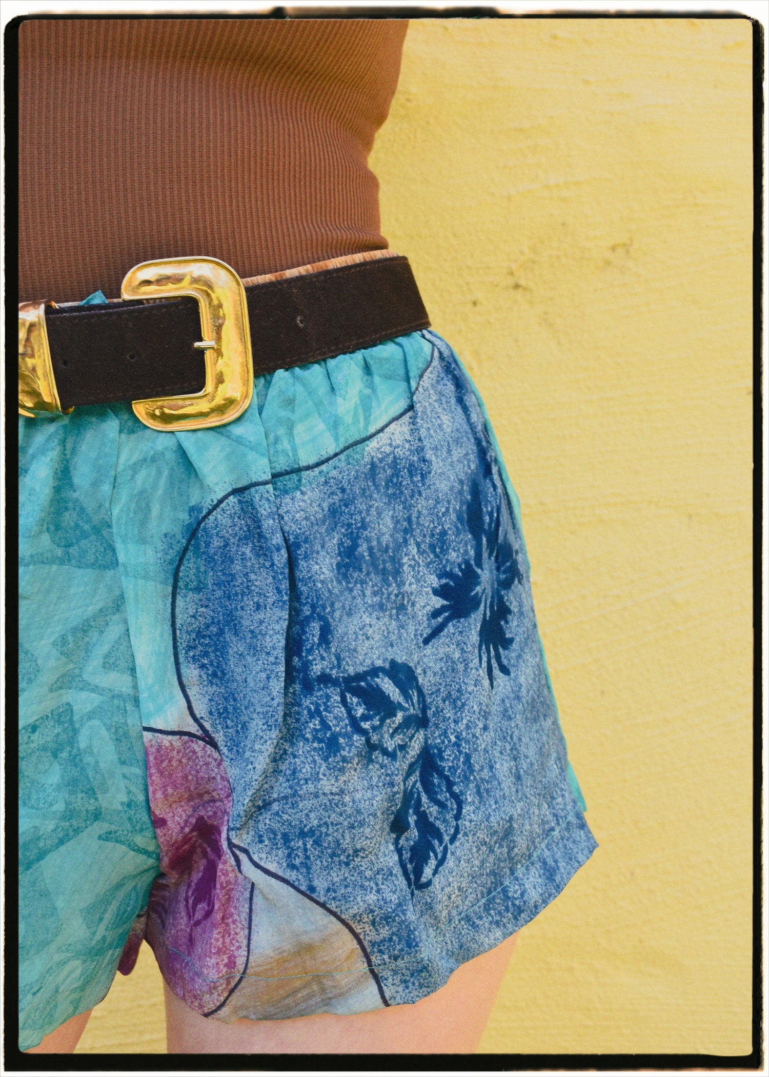 Fumaria Silk Shorts ~ Iolite M