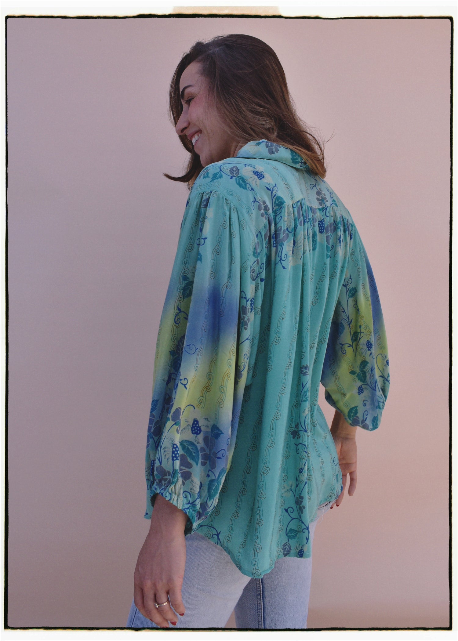 Cleome Silk Crepe Shirt ~ Barbados XL