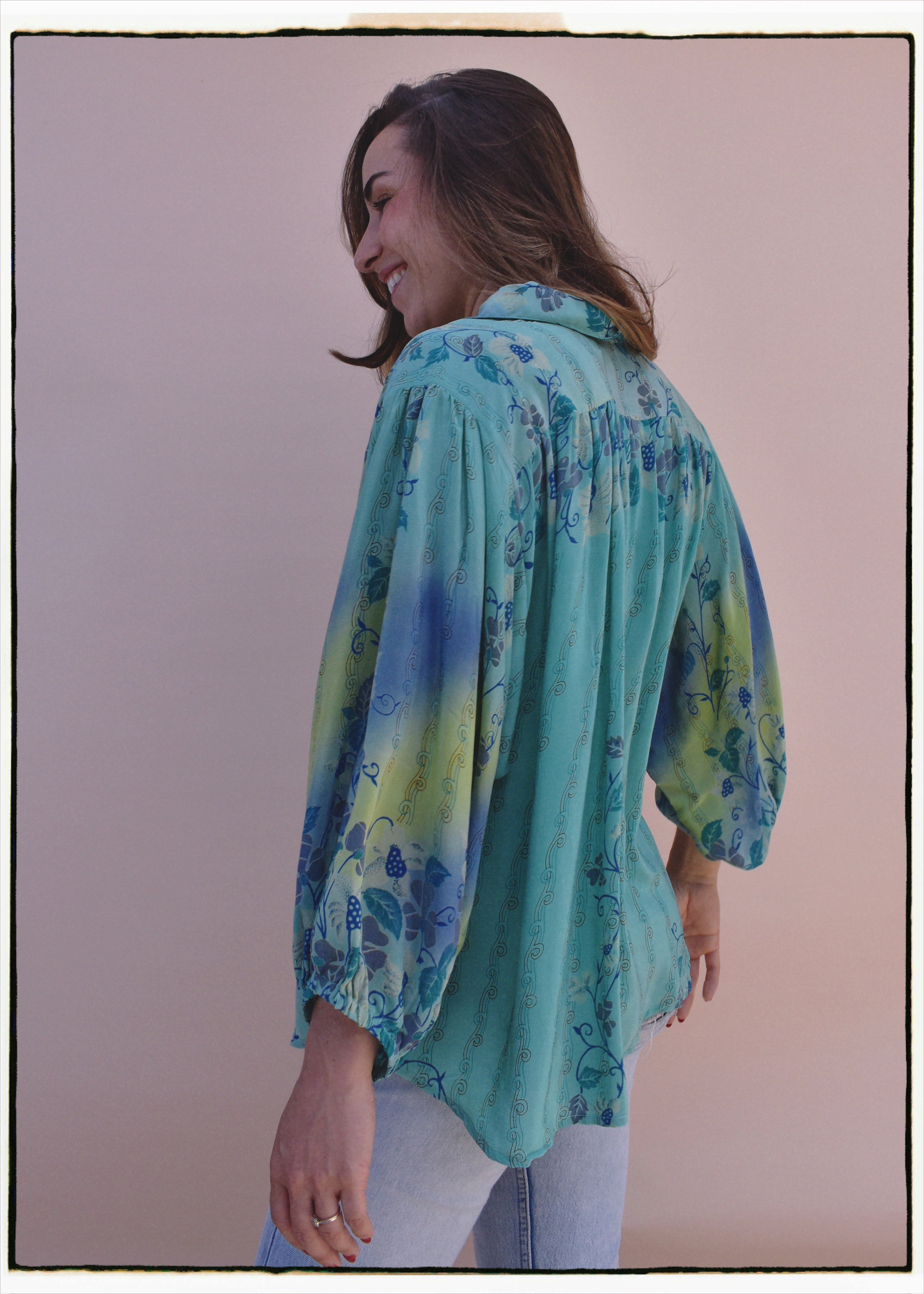 Cleome Silk Crepe Shirt ~ Barbados XL
